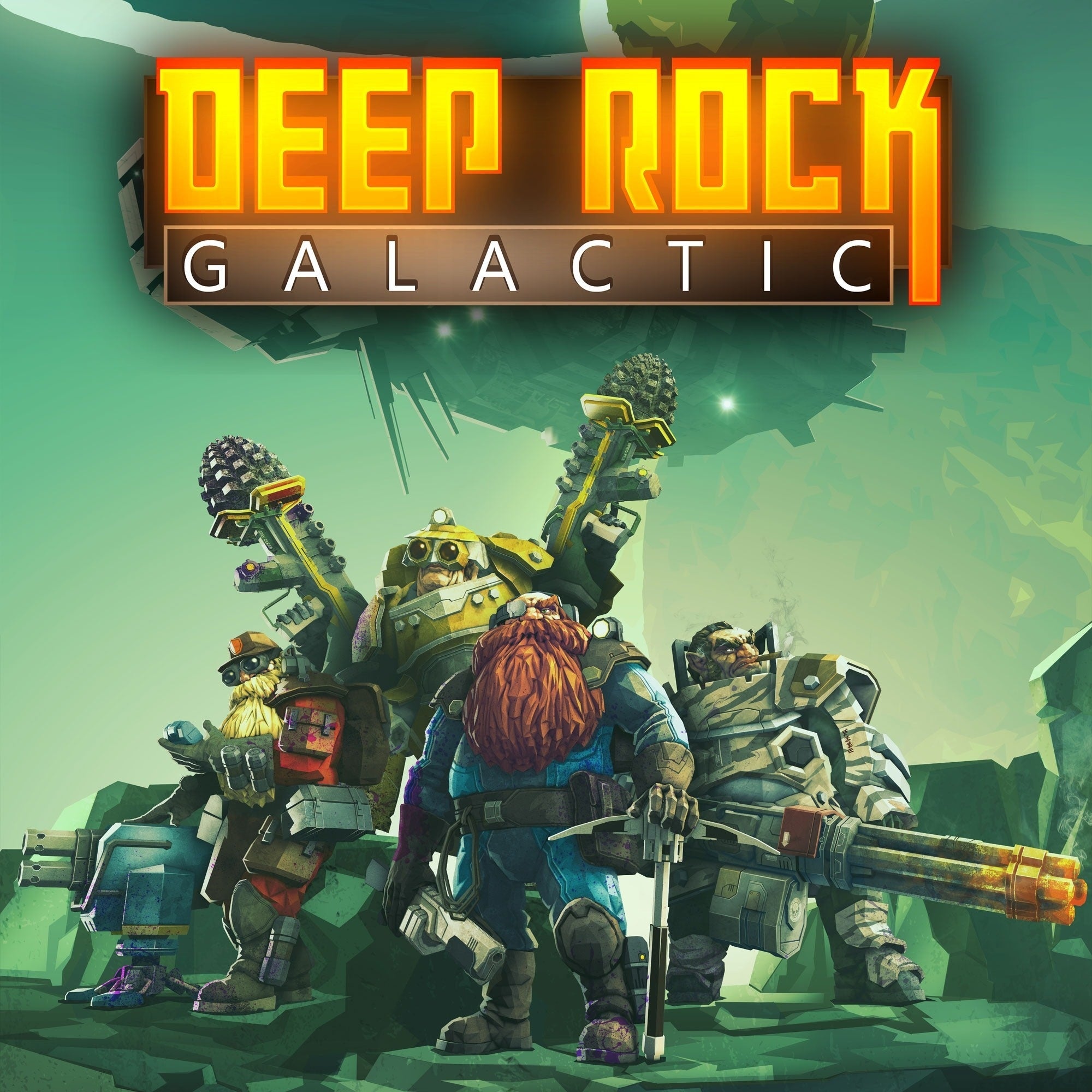 Deep Rock Galactic: Players take on the role of one of four space dwarves. 2000x2000 HD Wallpaper.