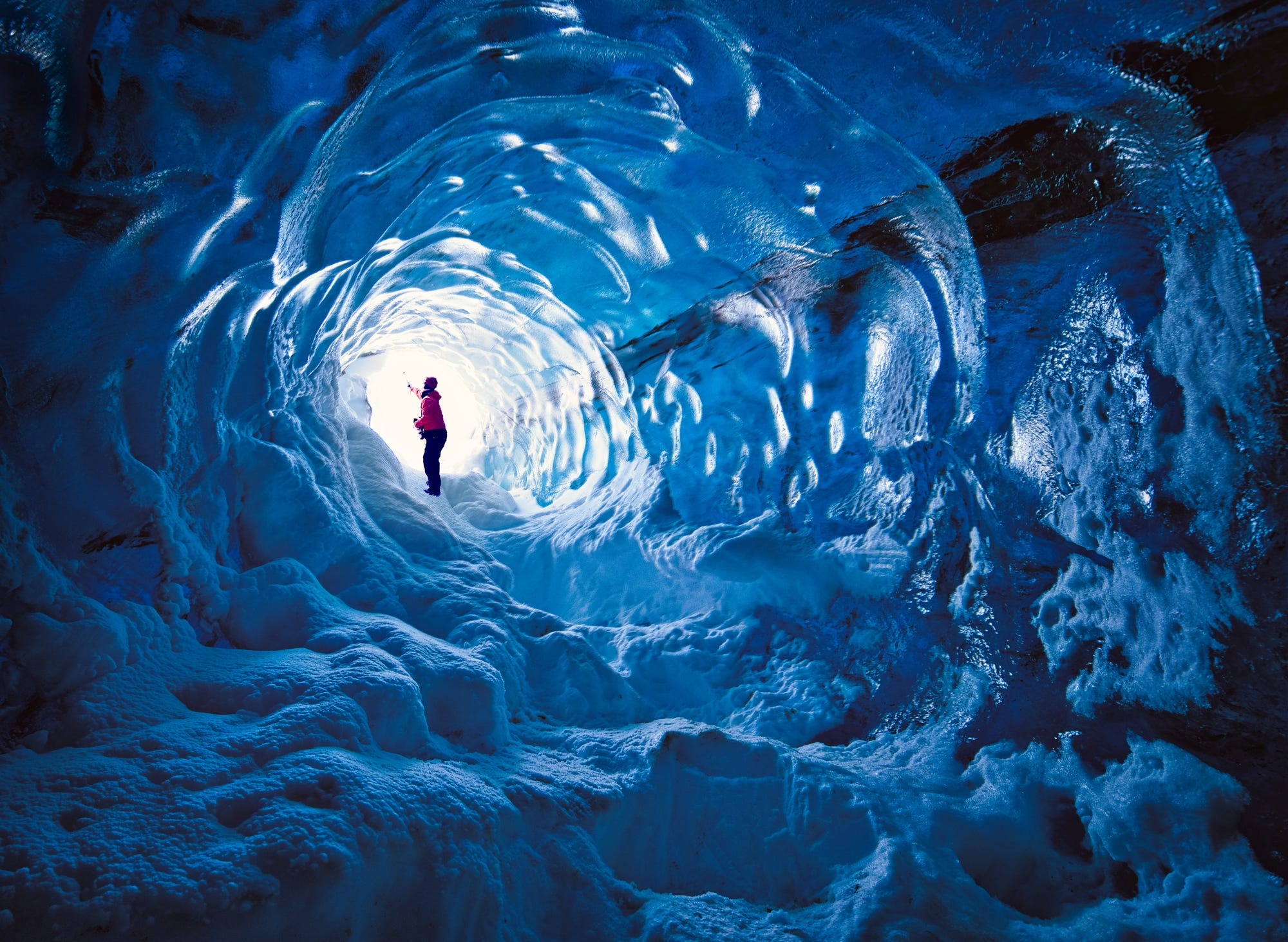 Ice Cave, Icelandic wonder, Mesmerizing photo, Frozen underworld, 2000x1470 HD Desktop