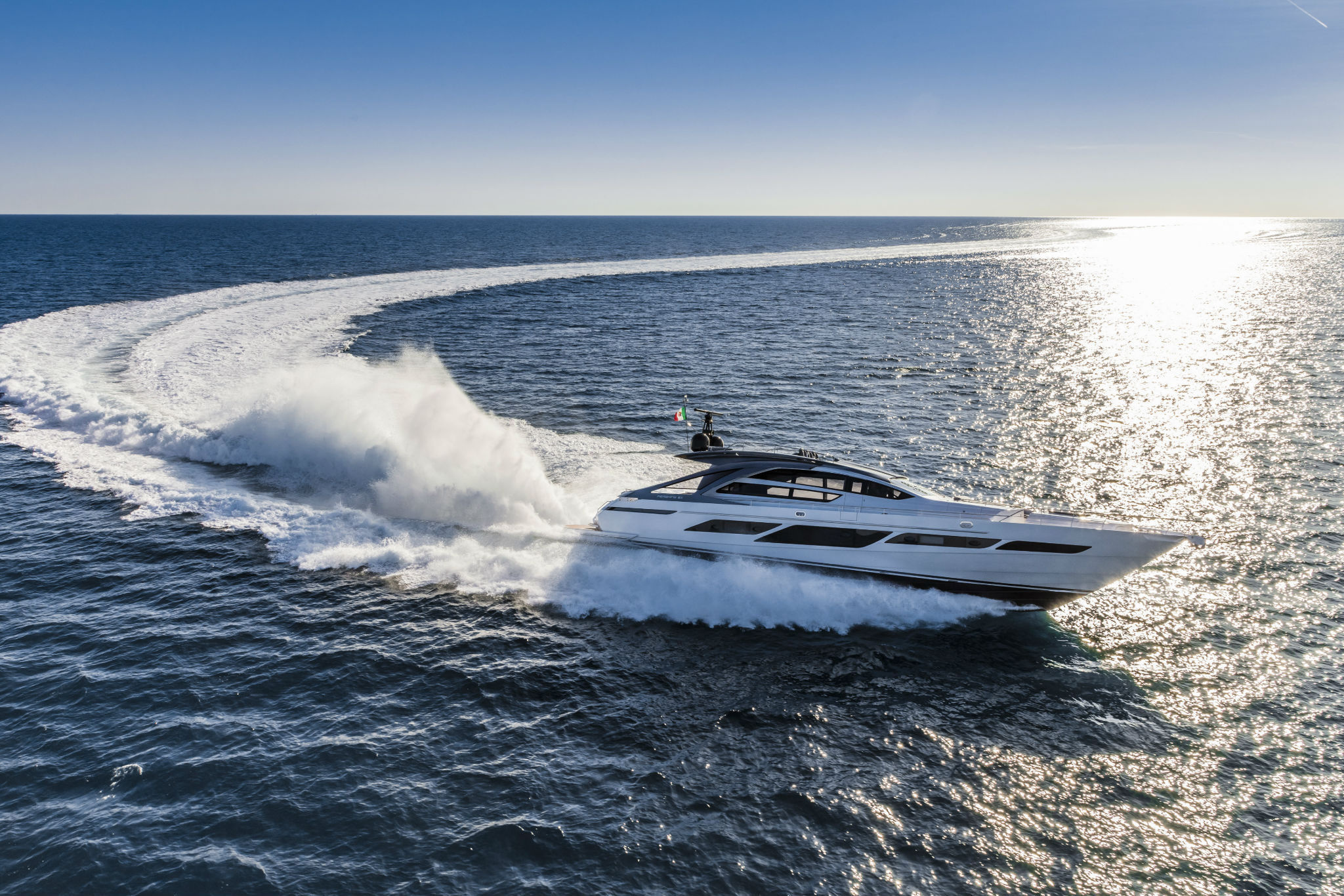 Pleasure Boat: Pershing 9X, Luxury motor yacht, Speed recreational craft. 2050x1370 HD Background.
