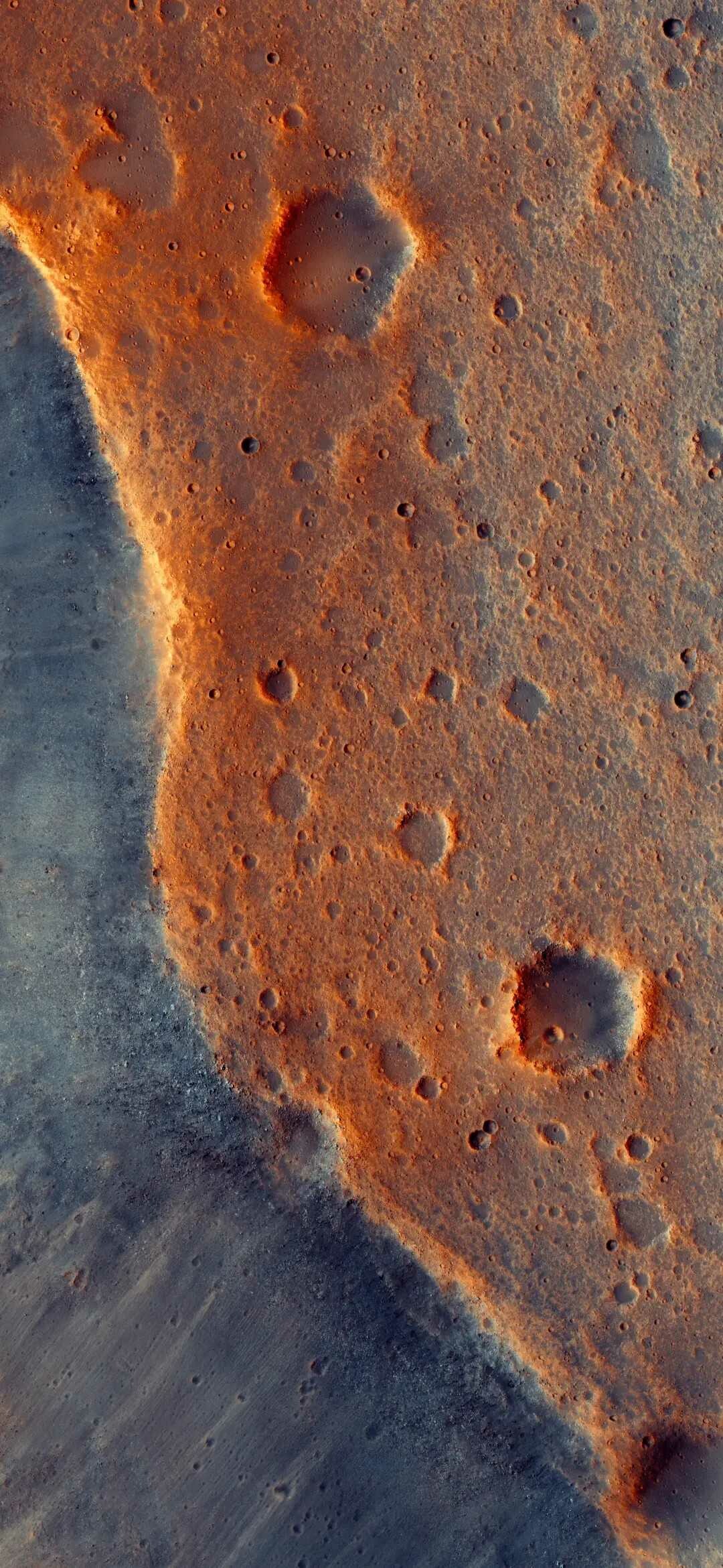 Mars: The planet has two small moons, Phobos and Deimos. 1080x2340 HD Wallpaper.