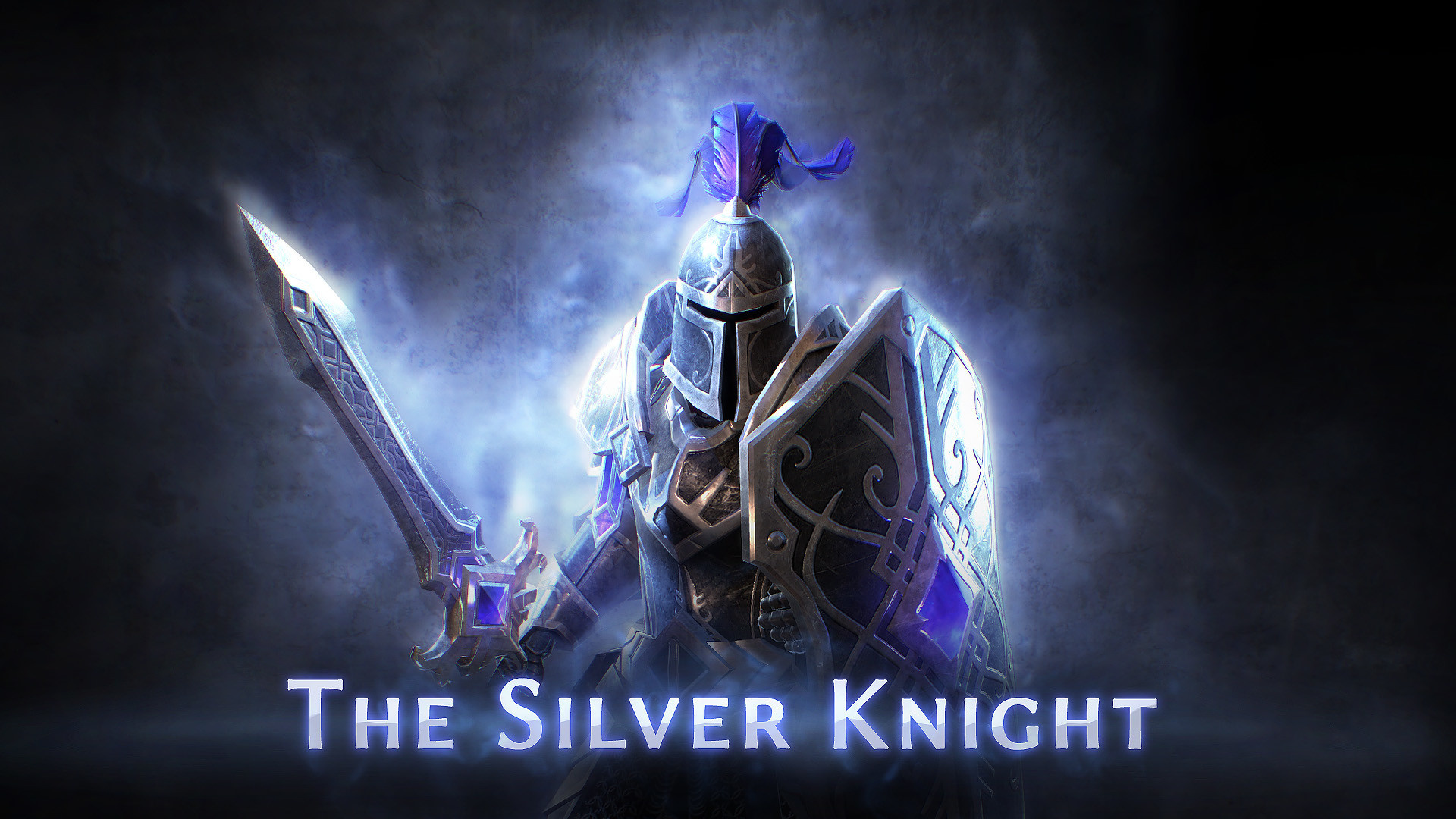 Grim Dawn: The Silver Knight - the fictional character based on the NPC from Warcraft III: The Reign of Chaos. 1920x1080 Full HD Background.