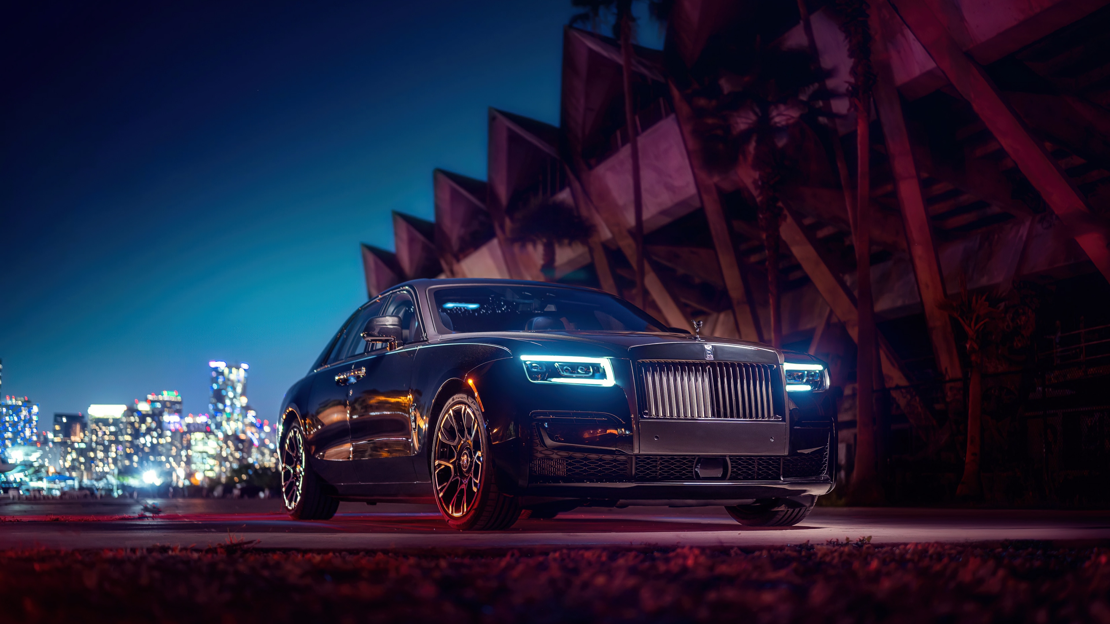 Rolls-Royce Ghost, Black badge edition, Bold statement, Exclusive craftsmanship, 3840x2160 4K Desktop