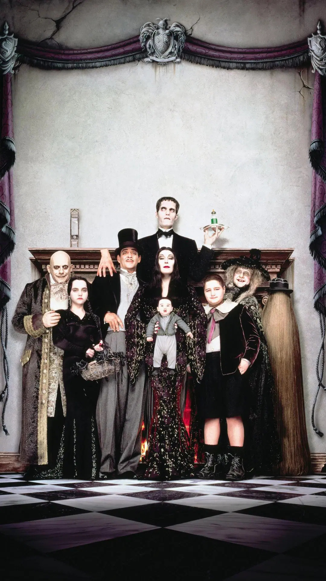 The Addams Family, Mobile and desktop wallpapers, High definition art, Enhanced visuals, 1080x1930 HD Phone