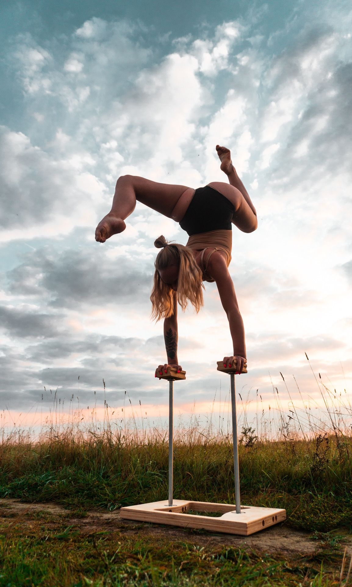 Acrobatic Sports: Handstand equipment, H-shaped hand balance stand. 1160x1920 HD Wallpaper.