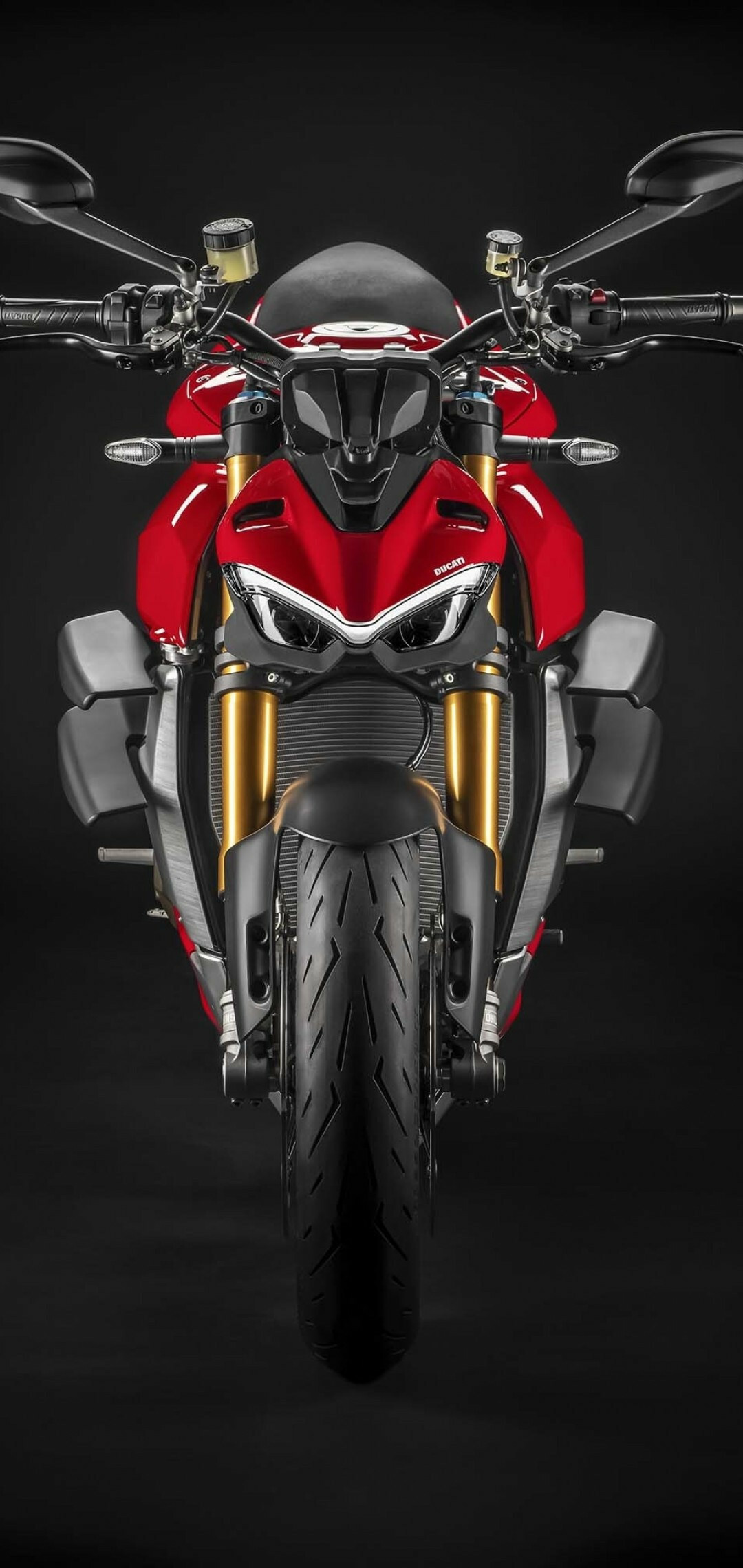 Ducati: Streetfighter V4, A streetfighter motorcycle produced by the Italian company. 1080x2280 HD Background.