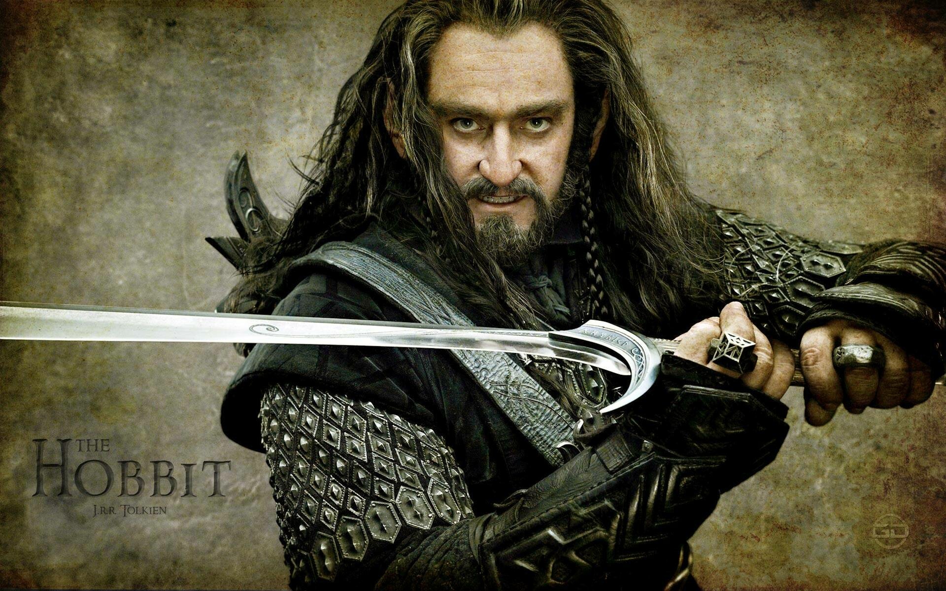 The Hobbit: Thorin Oakenshield, The leader of the Company of Dwarves who aim to reclaim the Lonely Mountain from Smaug the dragon. 1920x1200 HD Background.