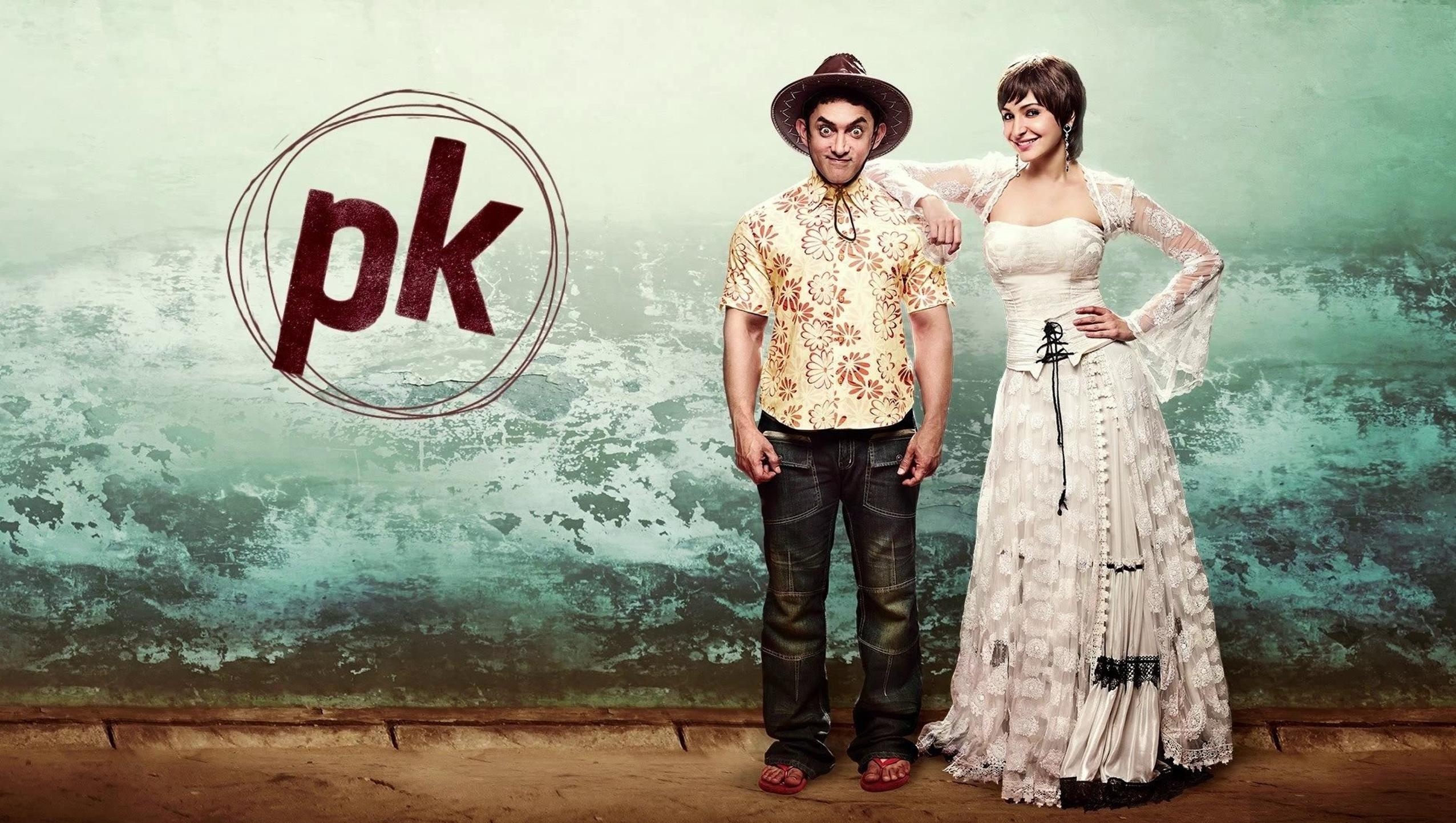 PK (Movie): A 2014 Indian Hindi-language science-fiction comedy-drama film. 2560x1450 HD Background.
