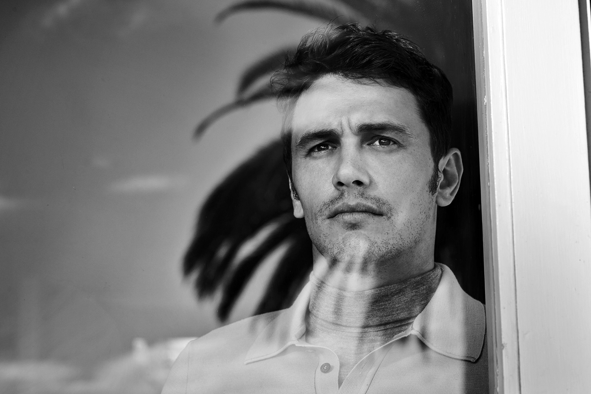 James Franco, Men glass glance, Window, Celebrities, 2000x1340 HD Desktop