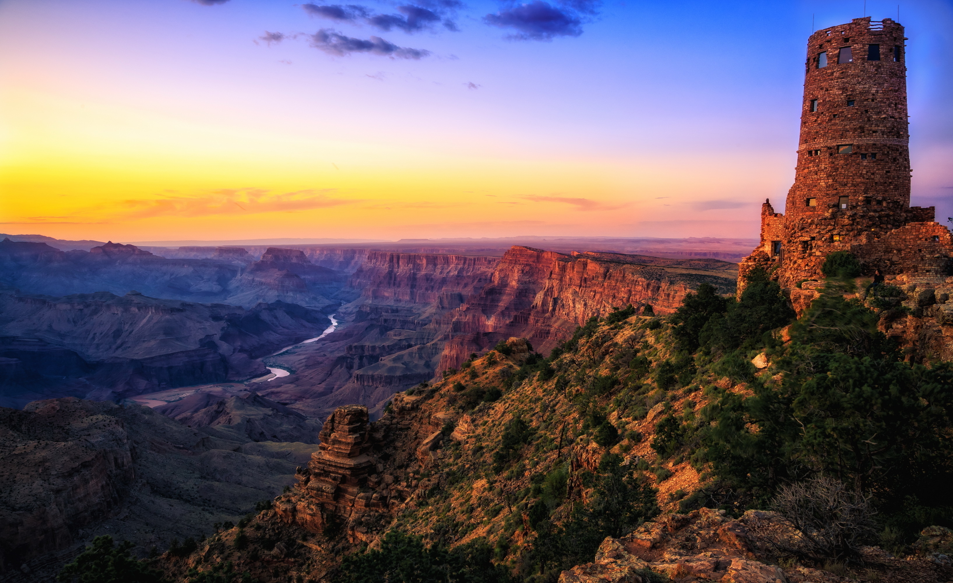 Colorado River, USA desert, Grand Canyon National Park, Scenic masterpiece, 3270x2010 HD Desktop