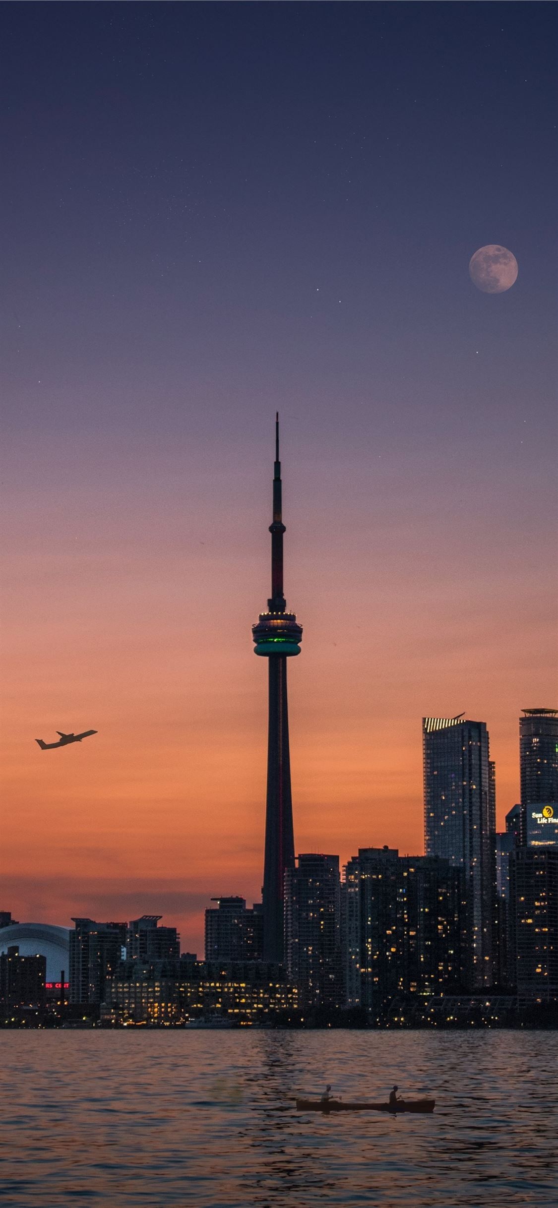 Toronto Skyline, Travels, Needle tower, Canada, 1130x2440 HD Handy