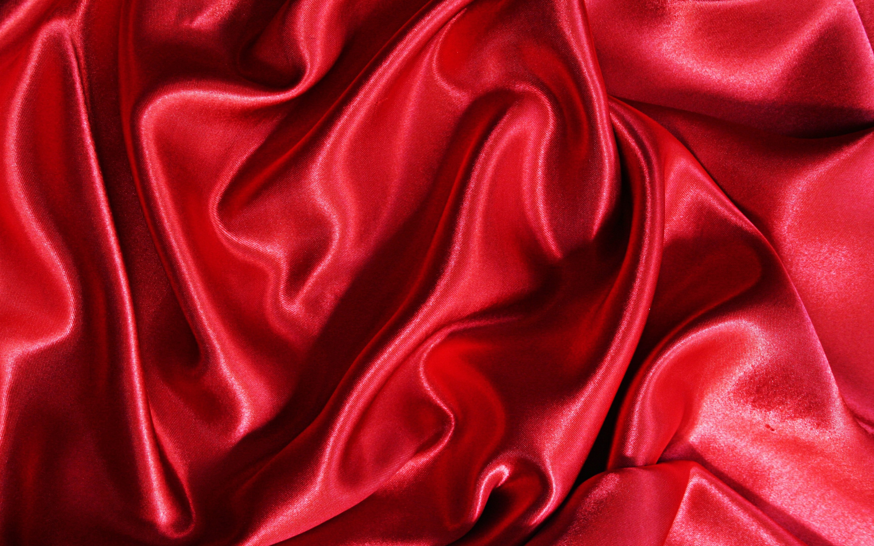 Red silk fabric, Blue fabric texture, High-quality pictures, Desktop wallpapers, 2880x1800 HD Desktop
