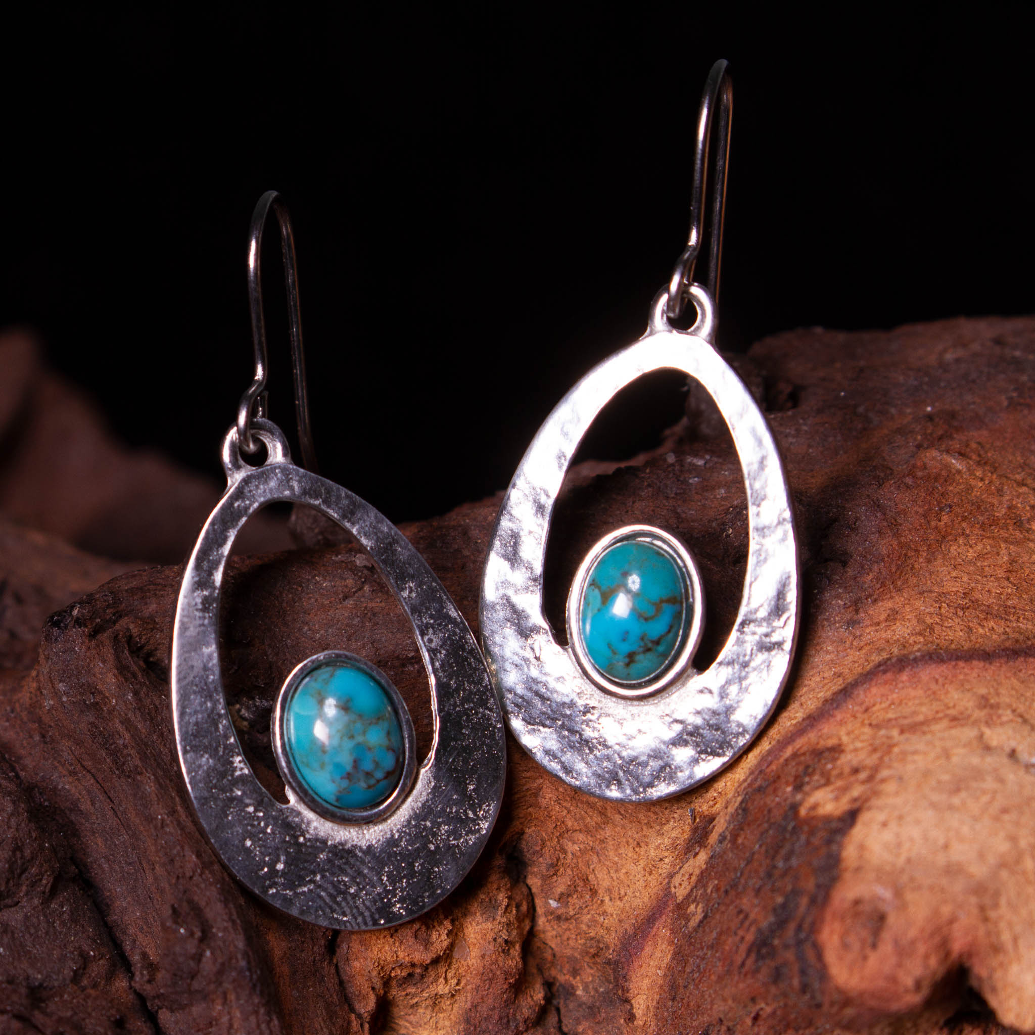 Turquoise cabochon, Slate earrings, Eyres jewelry, Unique design, 2050x2050 HD Phone