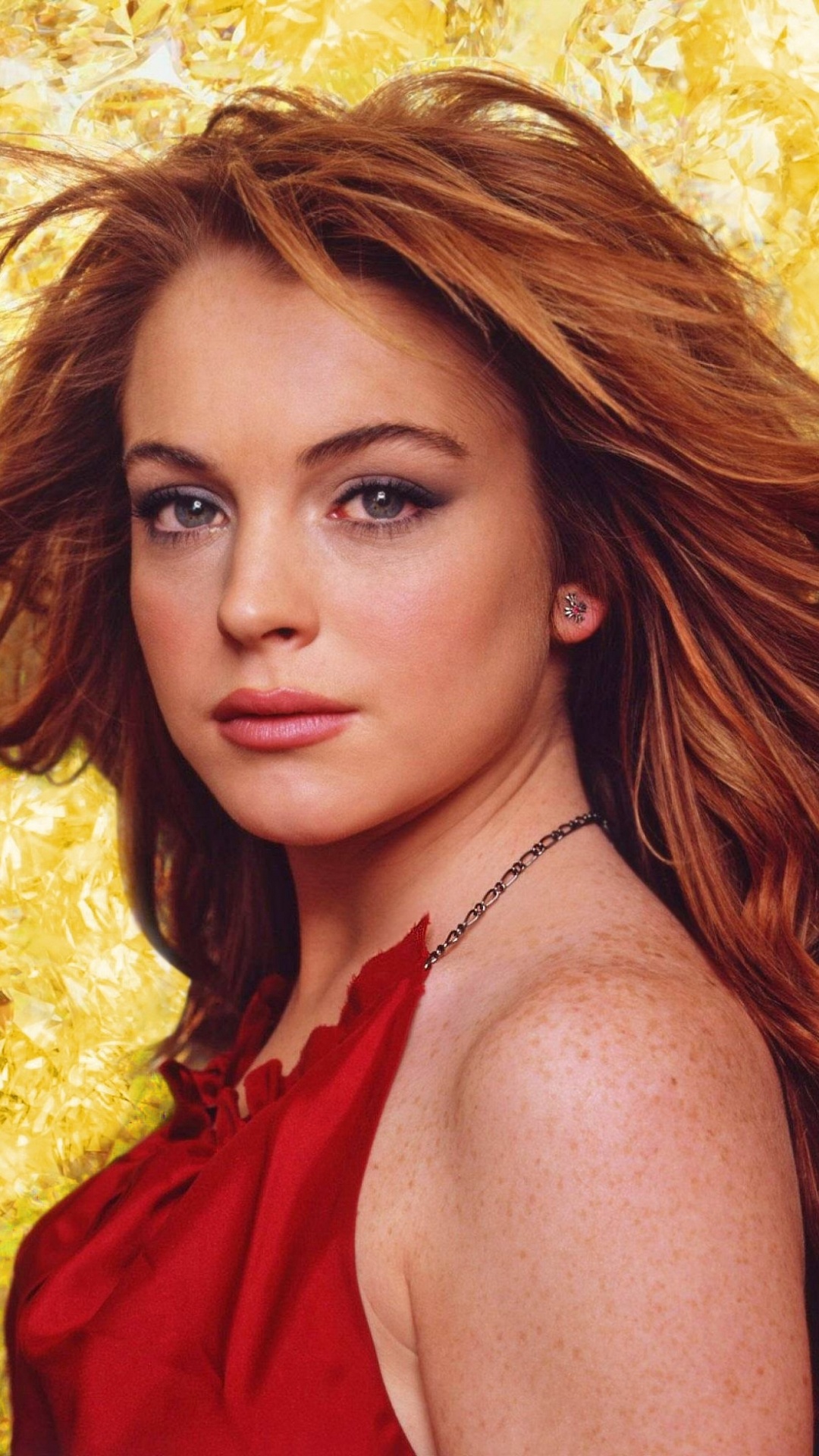 Lindsay Lohan: The youngest host of the MTV Movie Awards, An American actress. 1080x1920 Full HD Wallpaper.