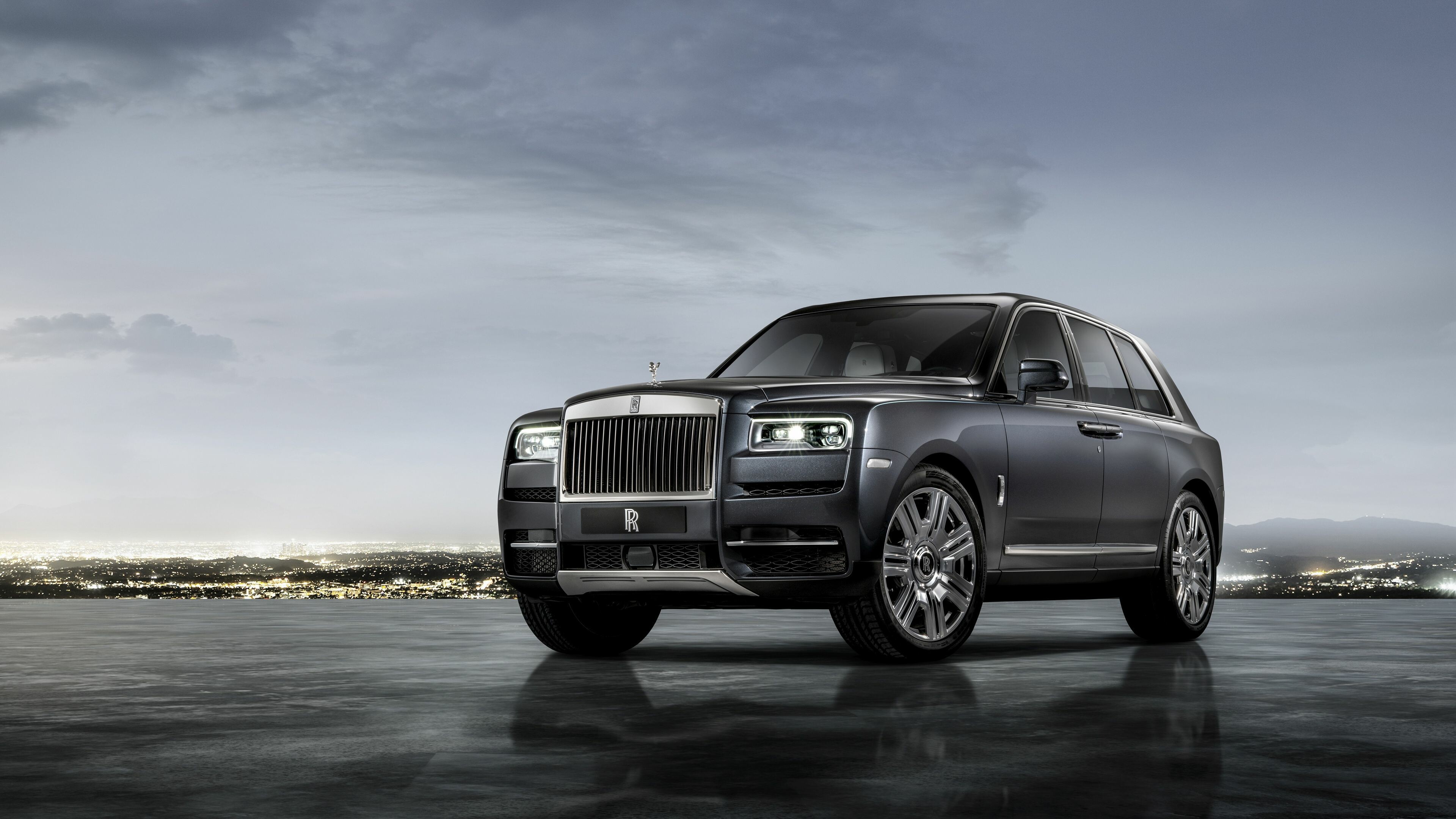 Rolls-Royce: Model Cullinan, The brand's first all-wheel drive vehicle. 3840x2160 4K Background.