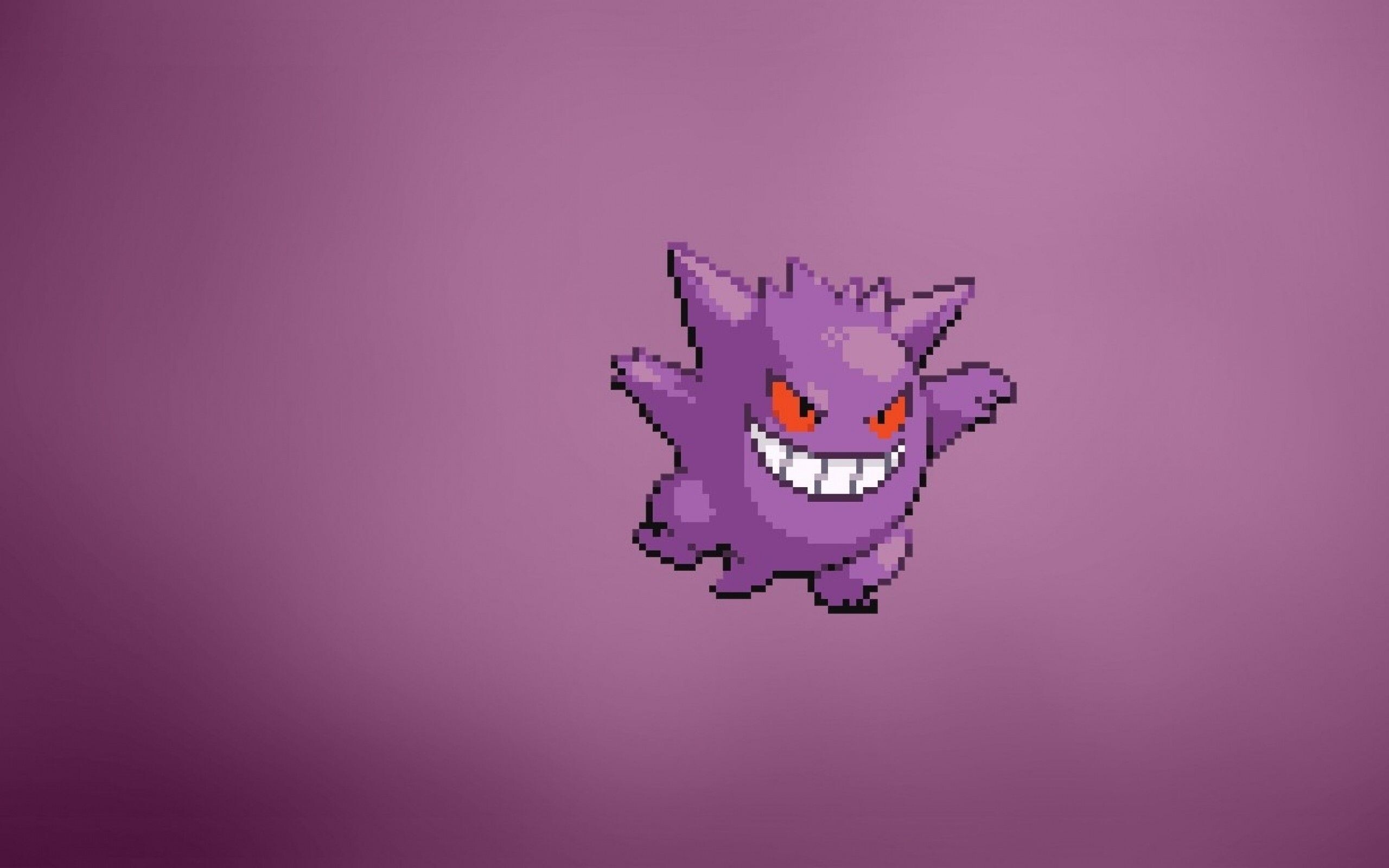 Gengar: The most evolved of the three Ghost Pokémon in the First Generation, Haunted smile. 2560x1600 HD Wallpaper.