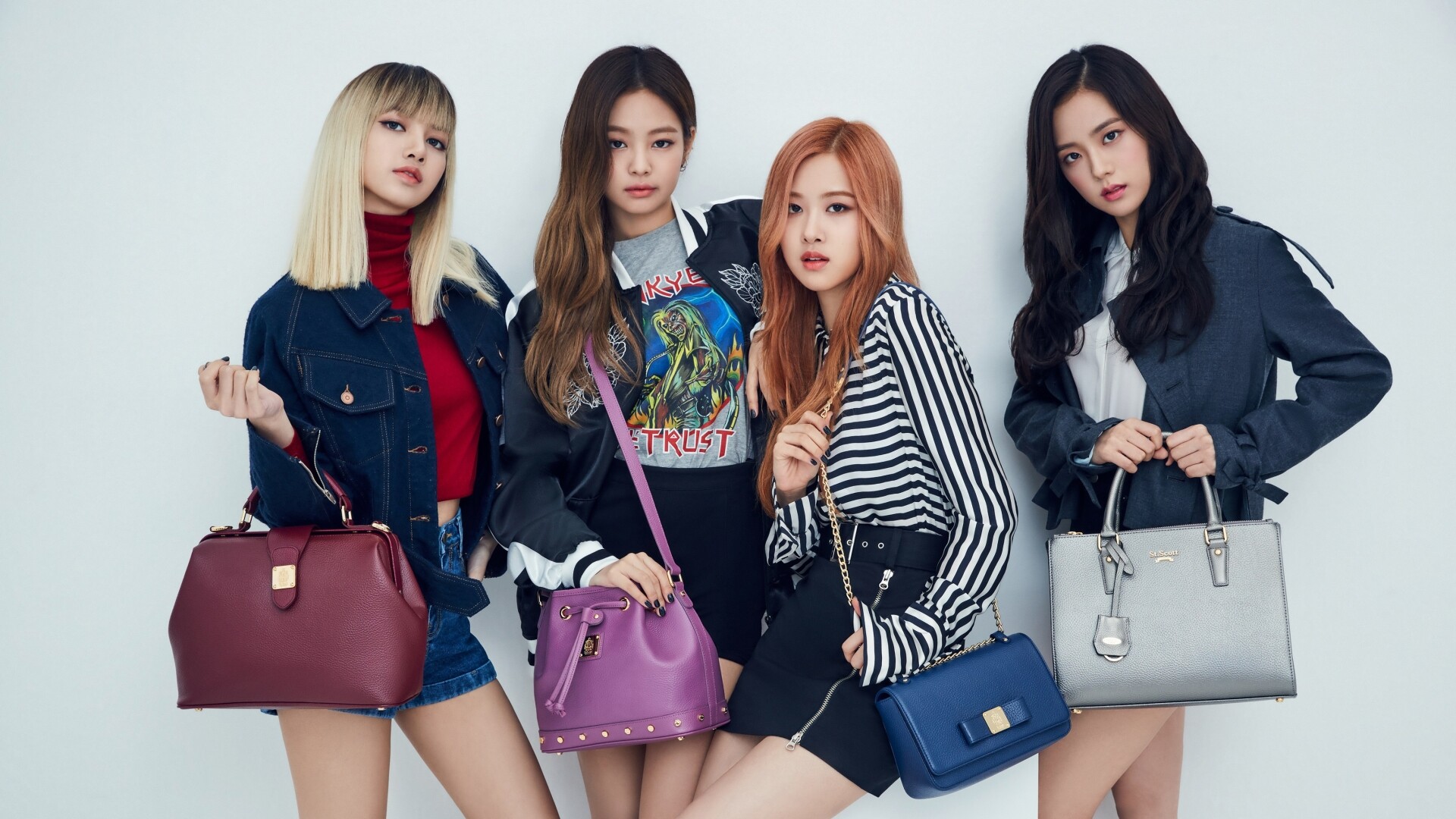 BLACKPINK: K-Pop, The group released their first Korean-language EP, Square Up, on June 15, 2018. 1920x1080 Full HD Background.