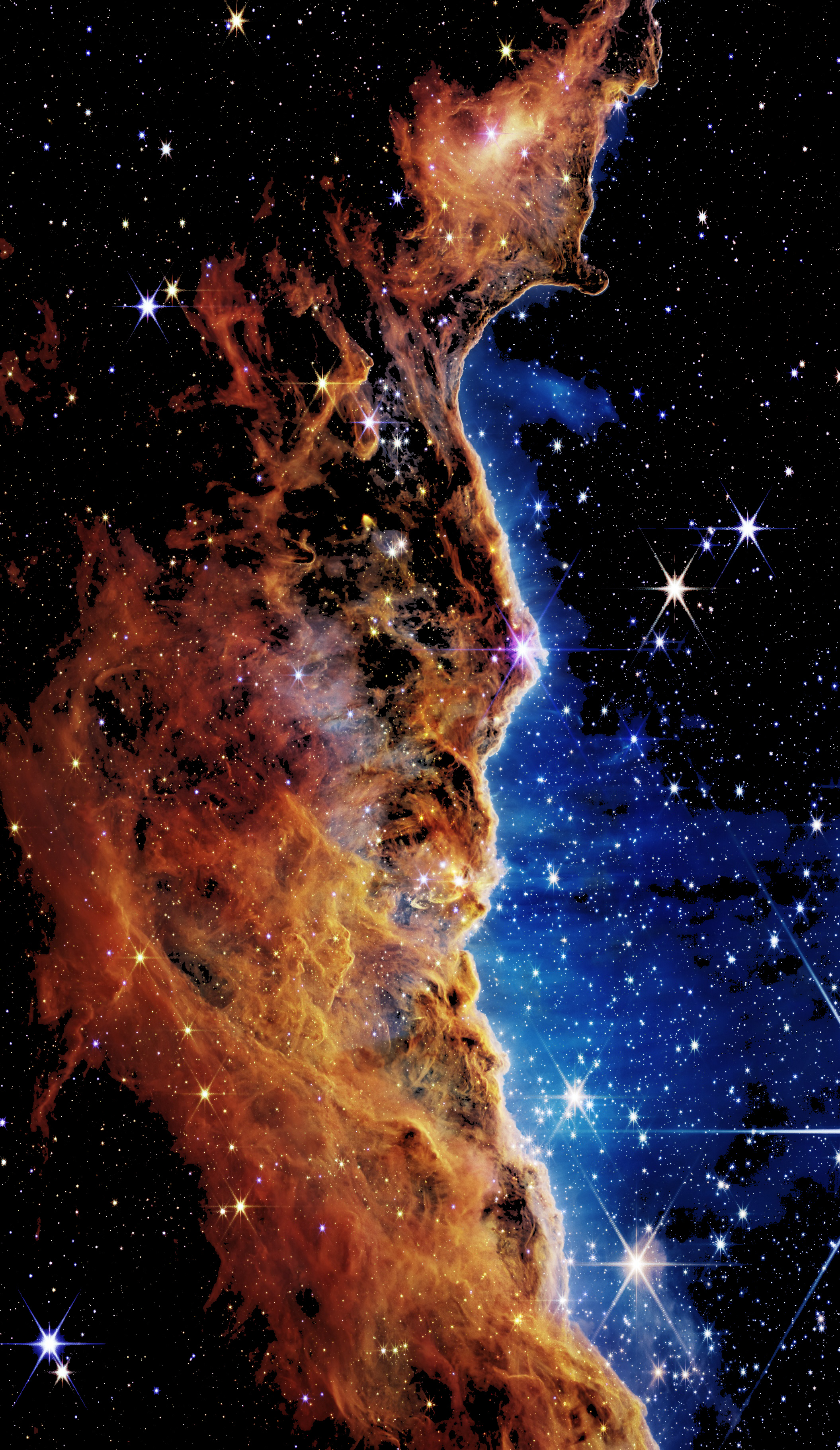 Carina Nebula, AMOLED backgrounds, Scrolldrop, 2110x3650 HD Phone