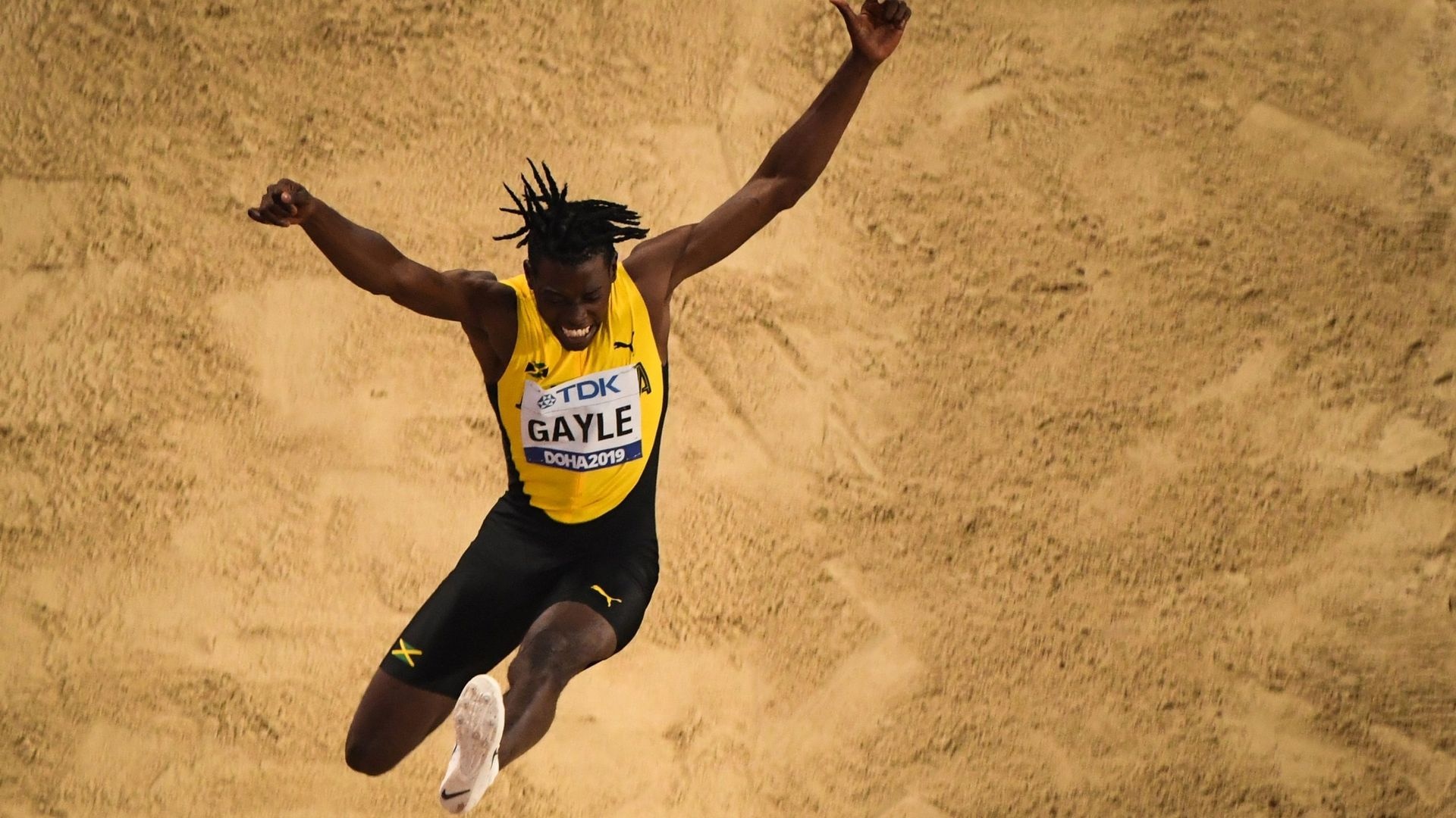 Tajay Gayle, Jamaican champion, Surprise victory, Long jump, 1920x1080 Full HD Desktop