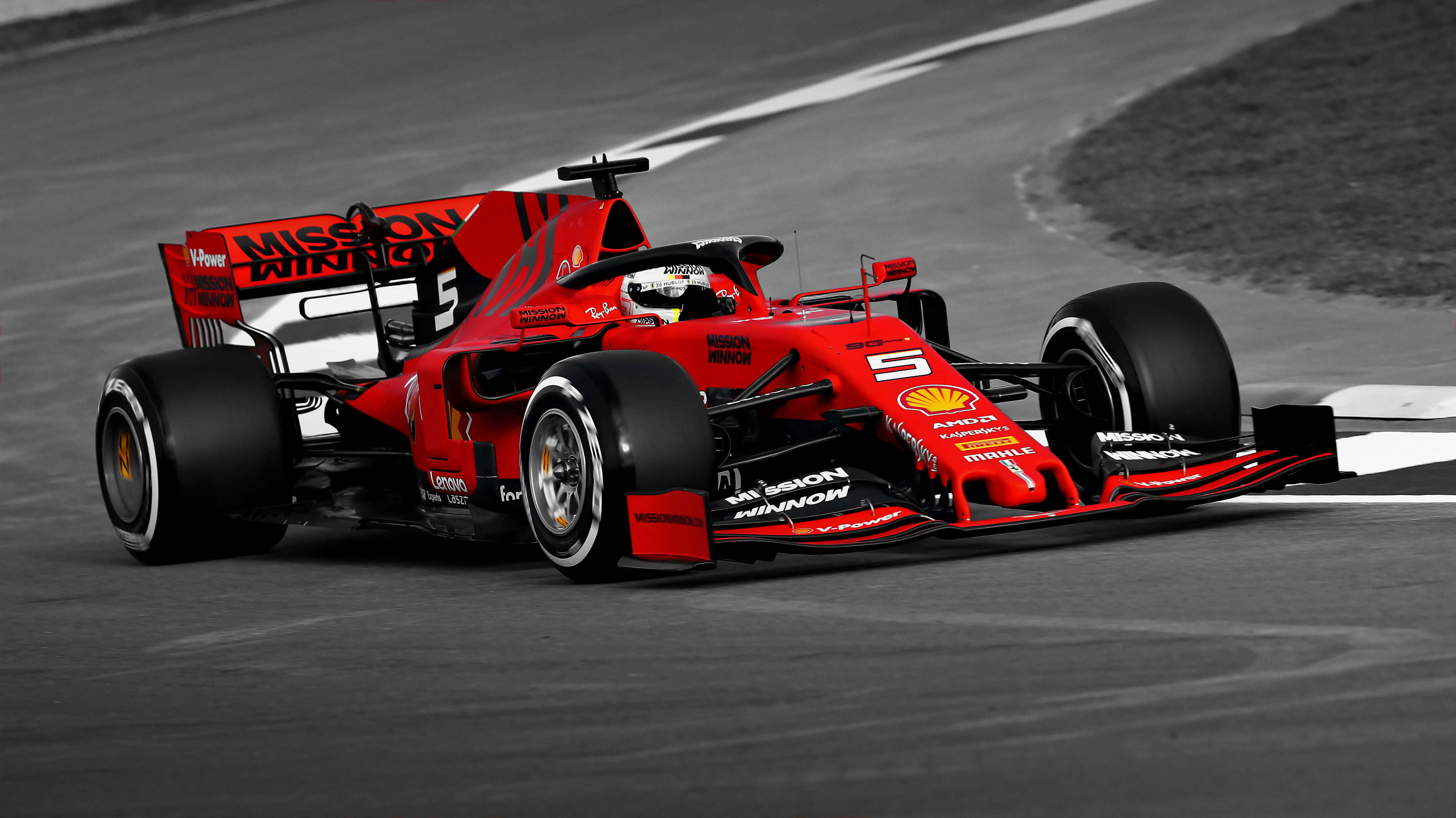Formula 1: Ferrari, The Italian squad, Racing. 3840x2160 4K Wallpaper.