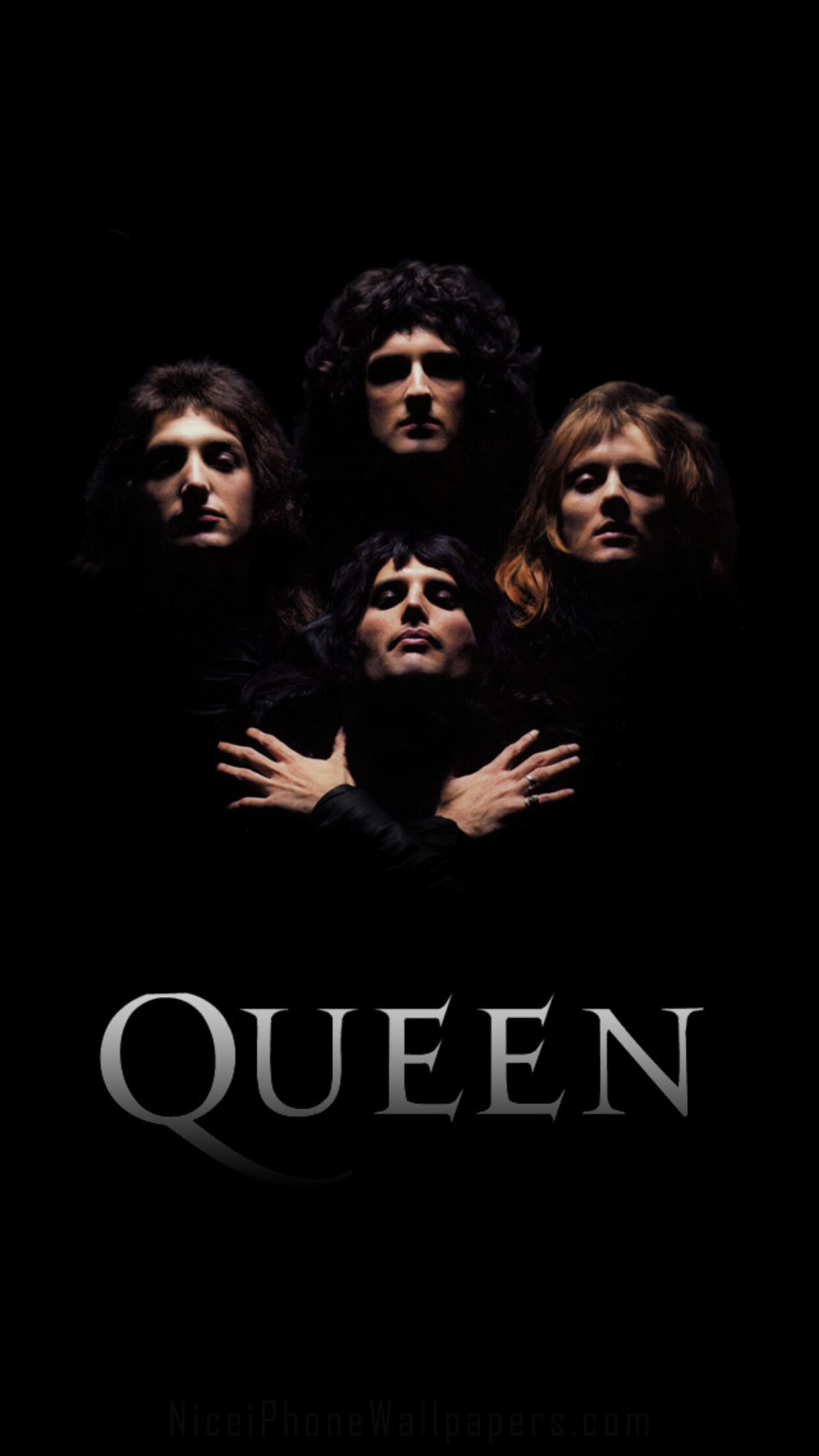 Queen: The band comprising Freddie Mercury, Brian May, Roger Taylor and John Deacon. 1250x2210 HD Wallpaper.
