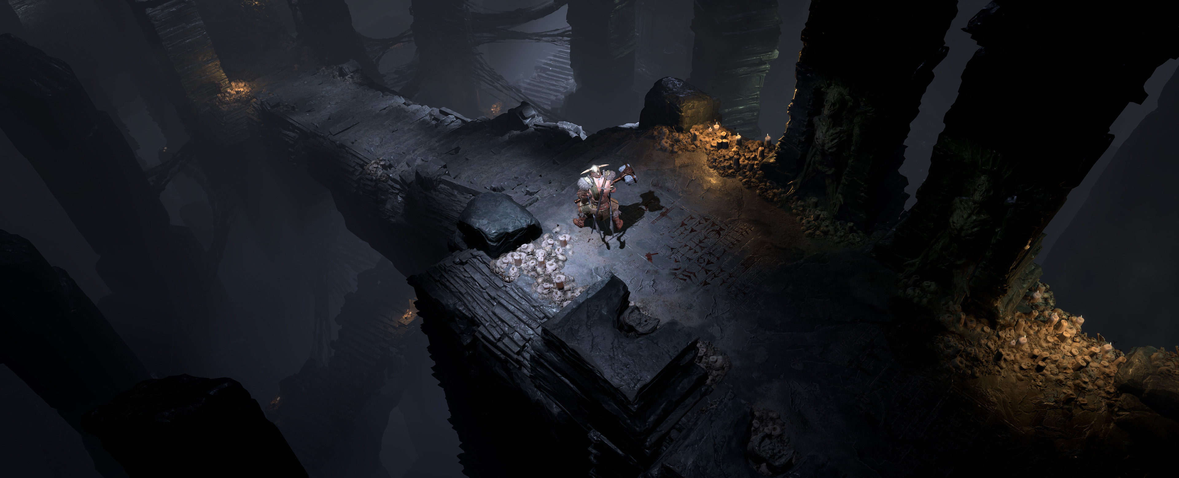 Diablo IV, Intriguing screenshots, Stunning visual details, Immersive gameplay, 3840x1560 Dual Screen Desktop
