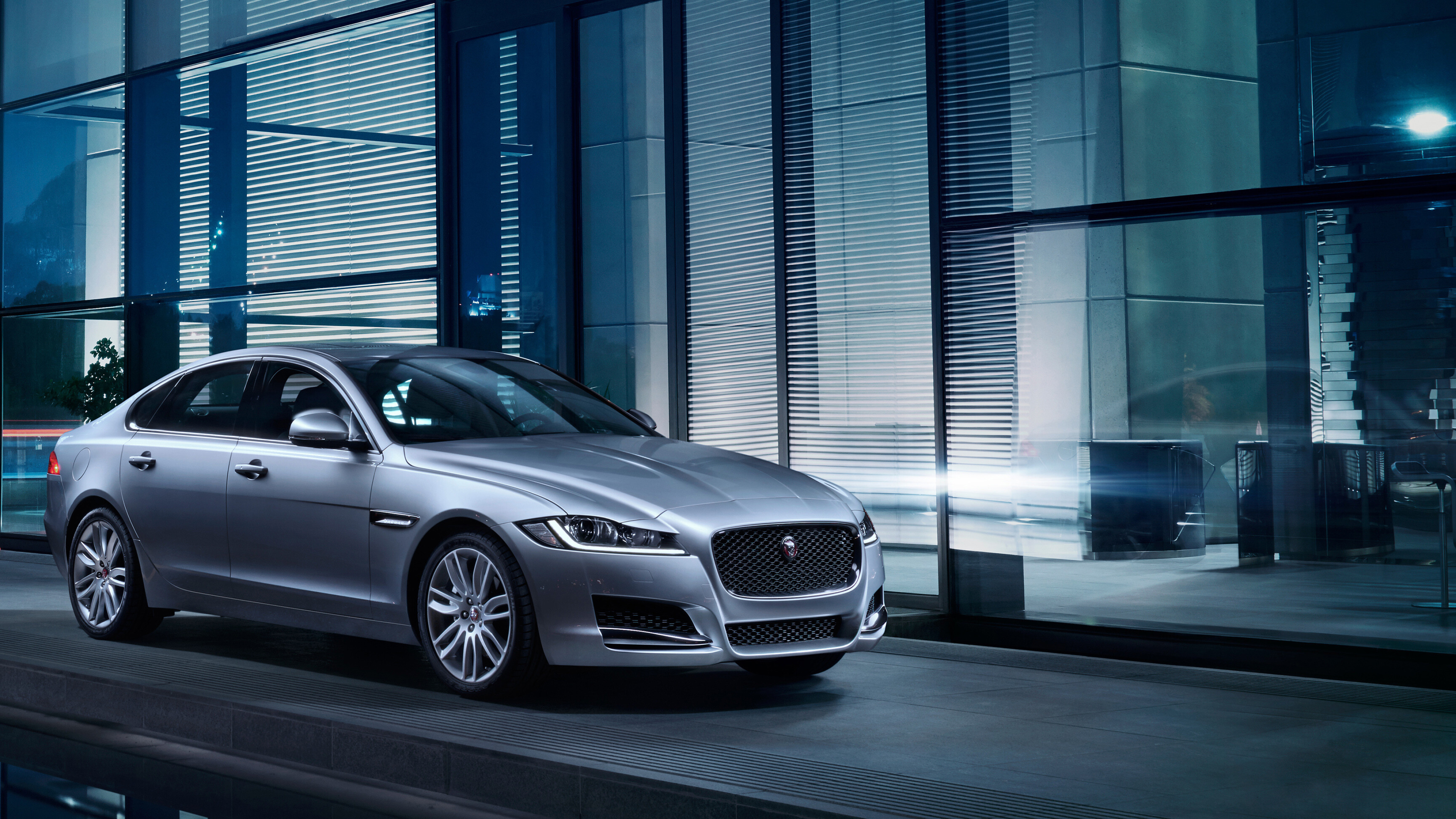 Jaguar Cars: A British luxury vehicle company owned by Tata Motors, XF cars. 3840x2160 4K Background.