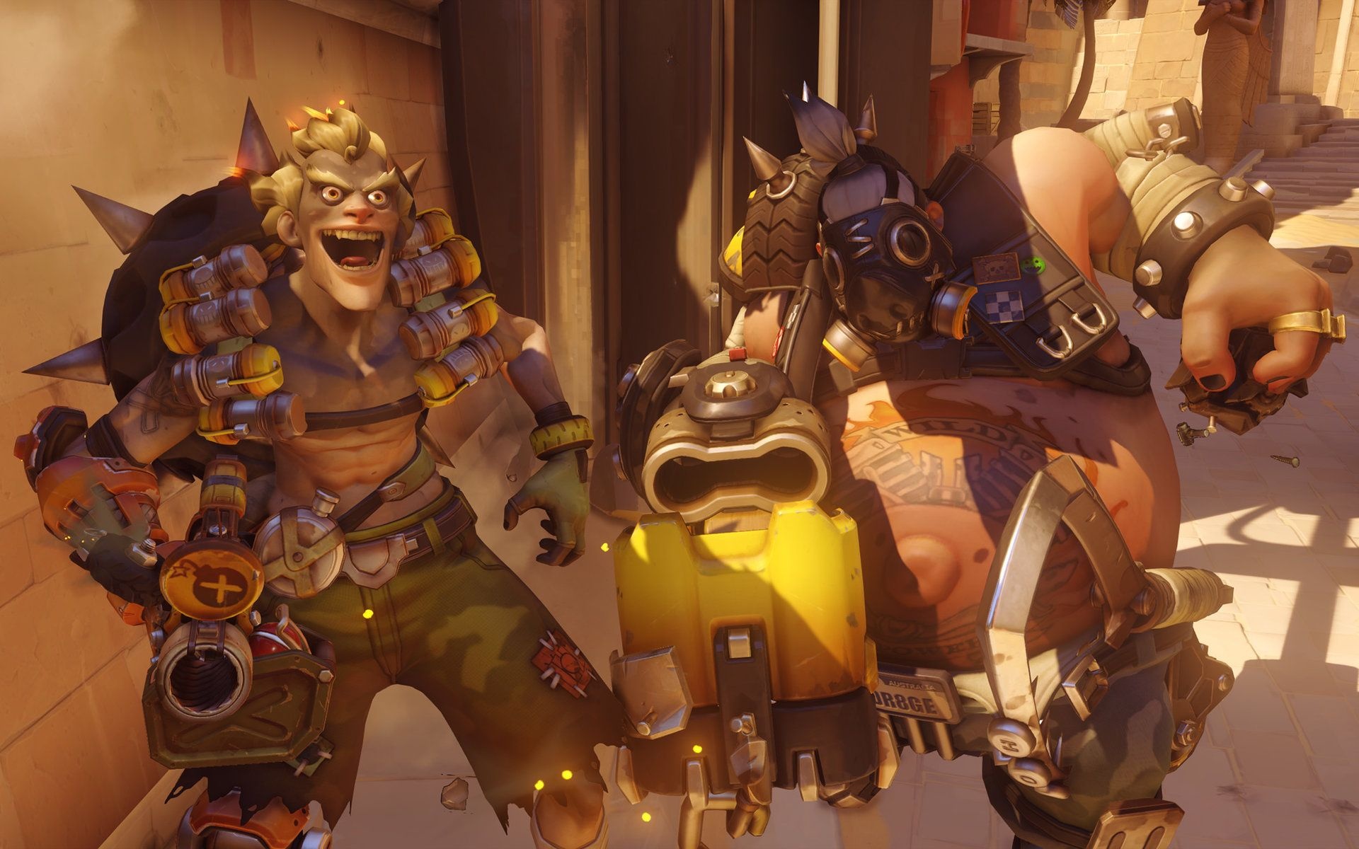 Junkrat and Roadhog, Competitive Overwatch, Skilled players, Renaud Galand, 1920x1200 HD Desktop