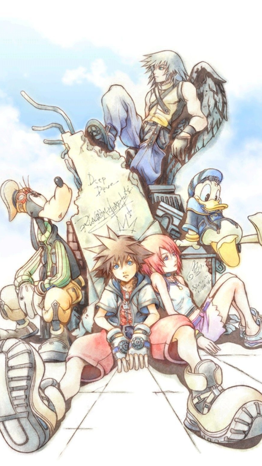 Kingdom Hearts Final Mix, Roxas, Fanart, Tattoo, 1080x1920 Full HD Phone