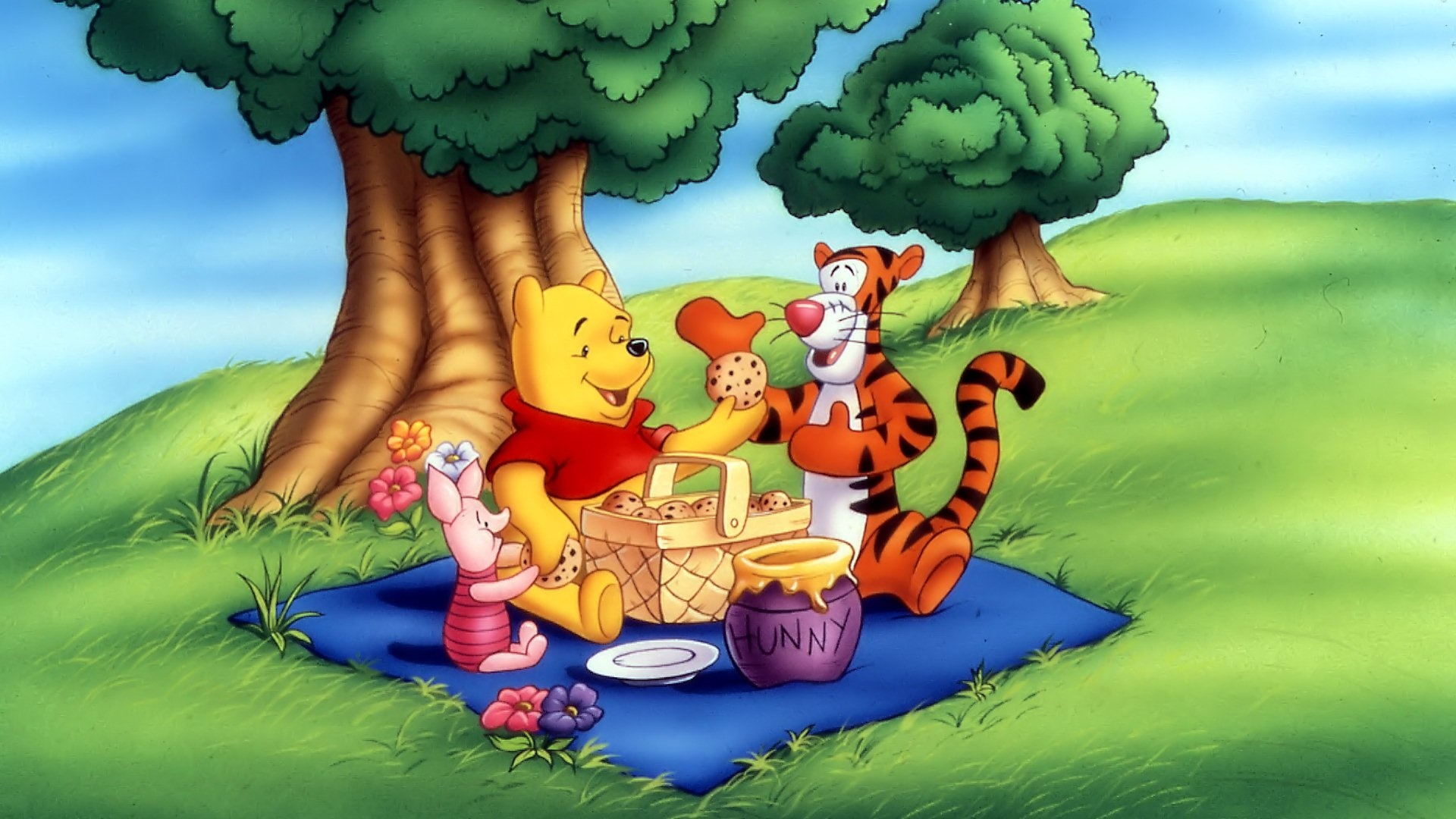 Piglet, Animation, Winnie-the-Pooh, Background image, 1920x1080 Full HD Desktop