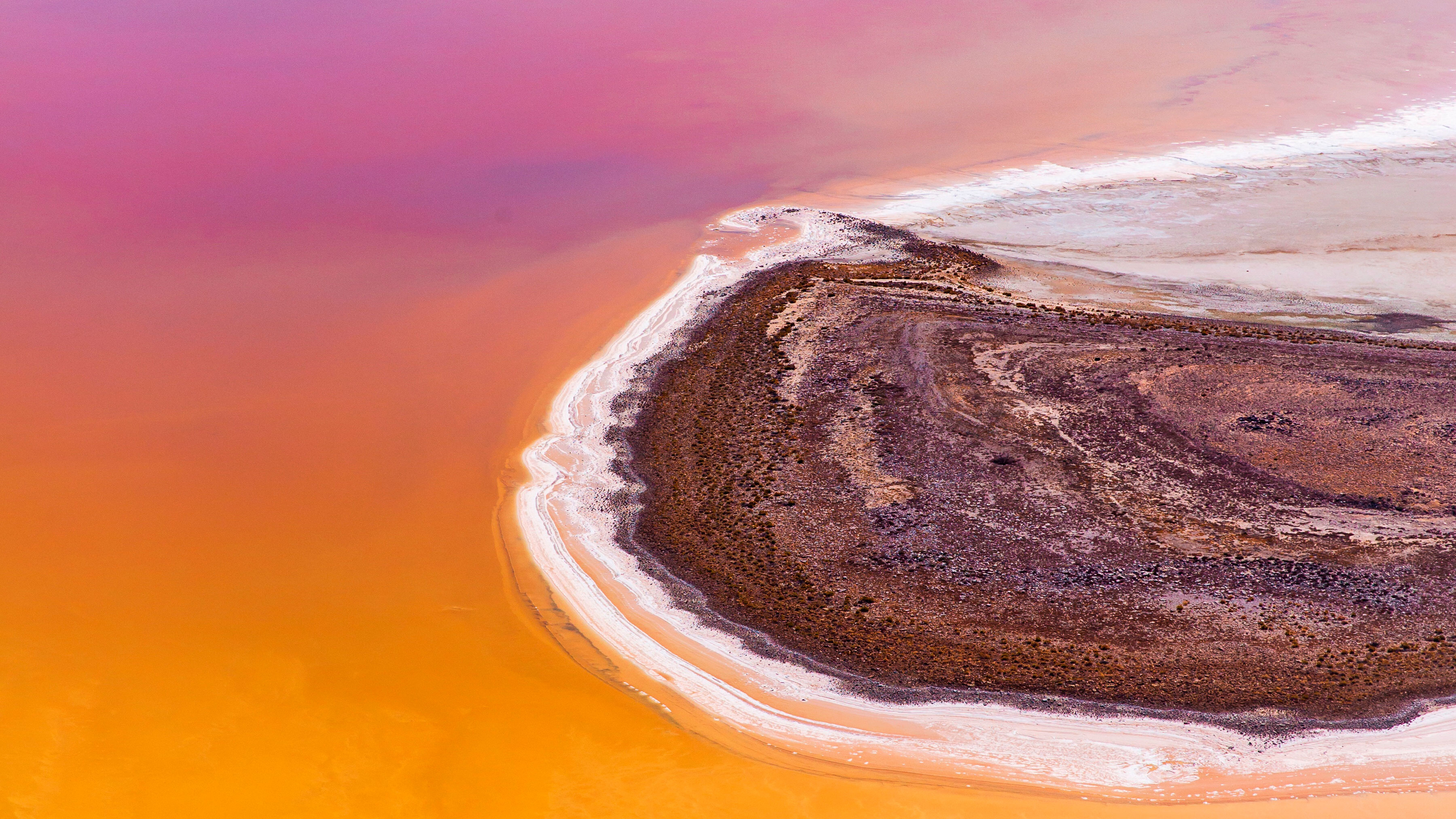 Eyre Lake, Kati Thanda Lake, Vibrant colors, Australian marvel, 3600x2030 HD Desktop