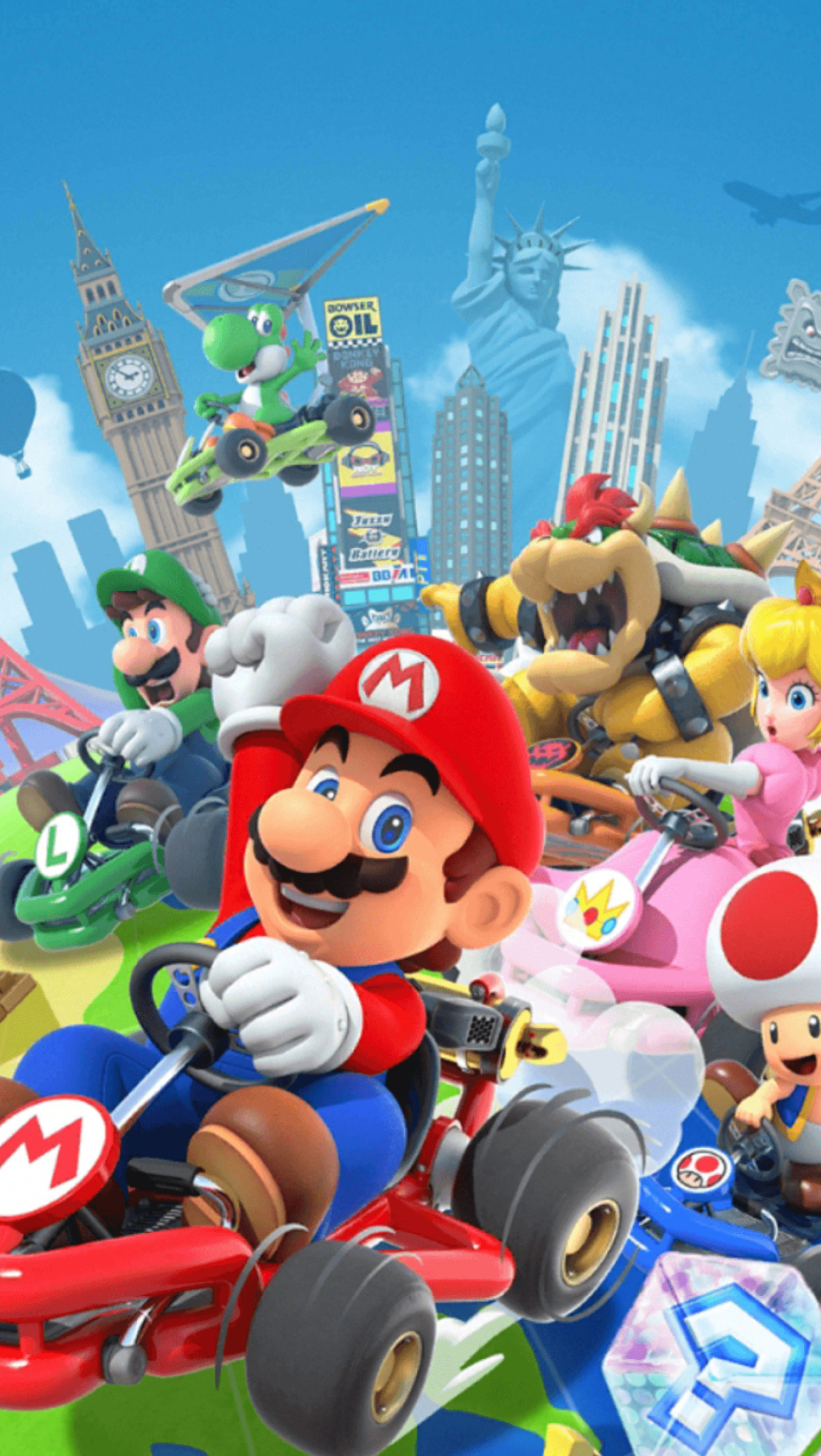 Mario Kart gaming, Mario Kart Tour, Dynamic wallpapers, Tour backgrounds, 1440x2560 HD Phone