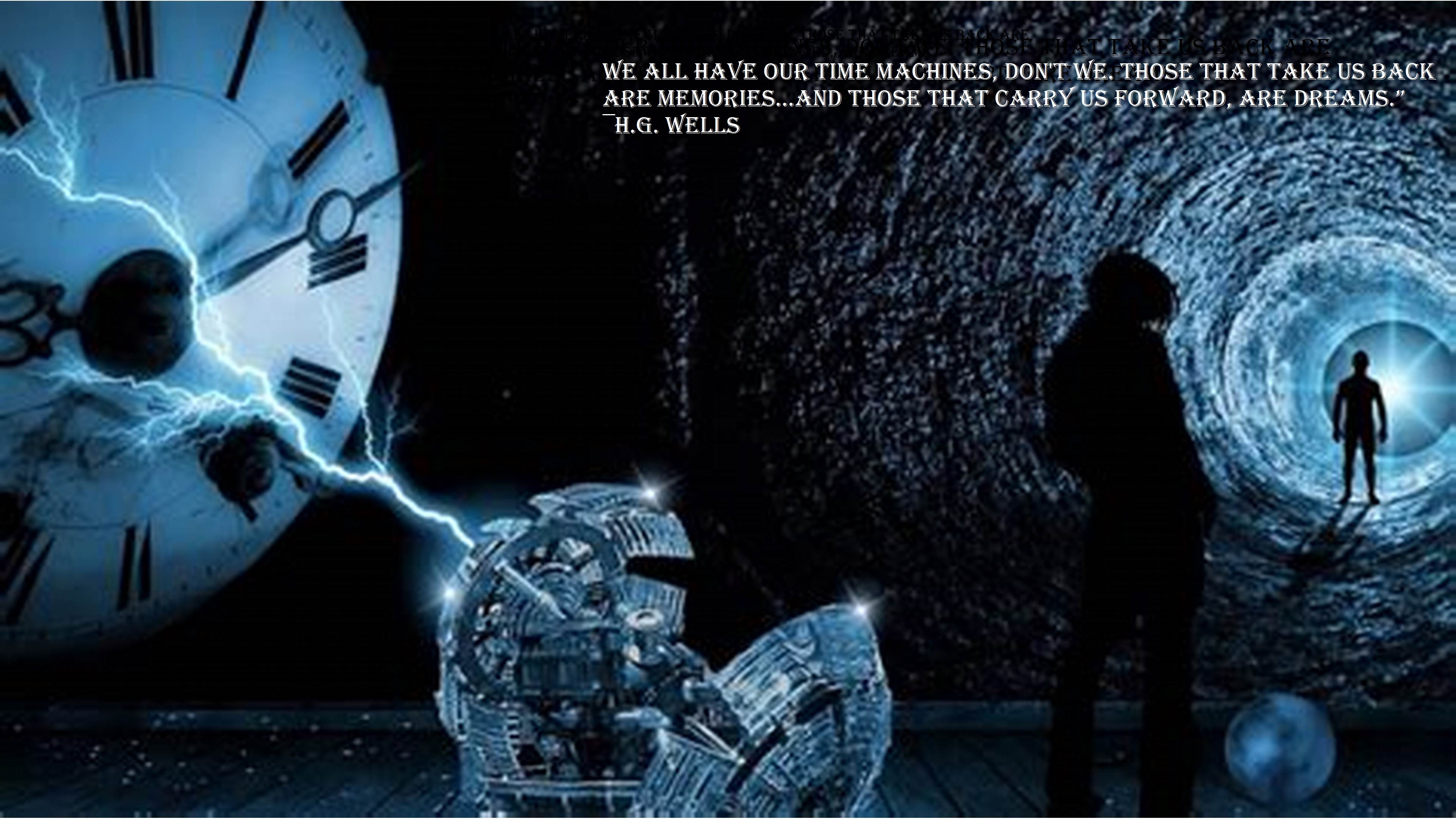 Time Machines, H.G. Wells Quote, RQuotesporn, Time Travel, 3840x2160 4K Desktop
