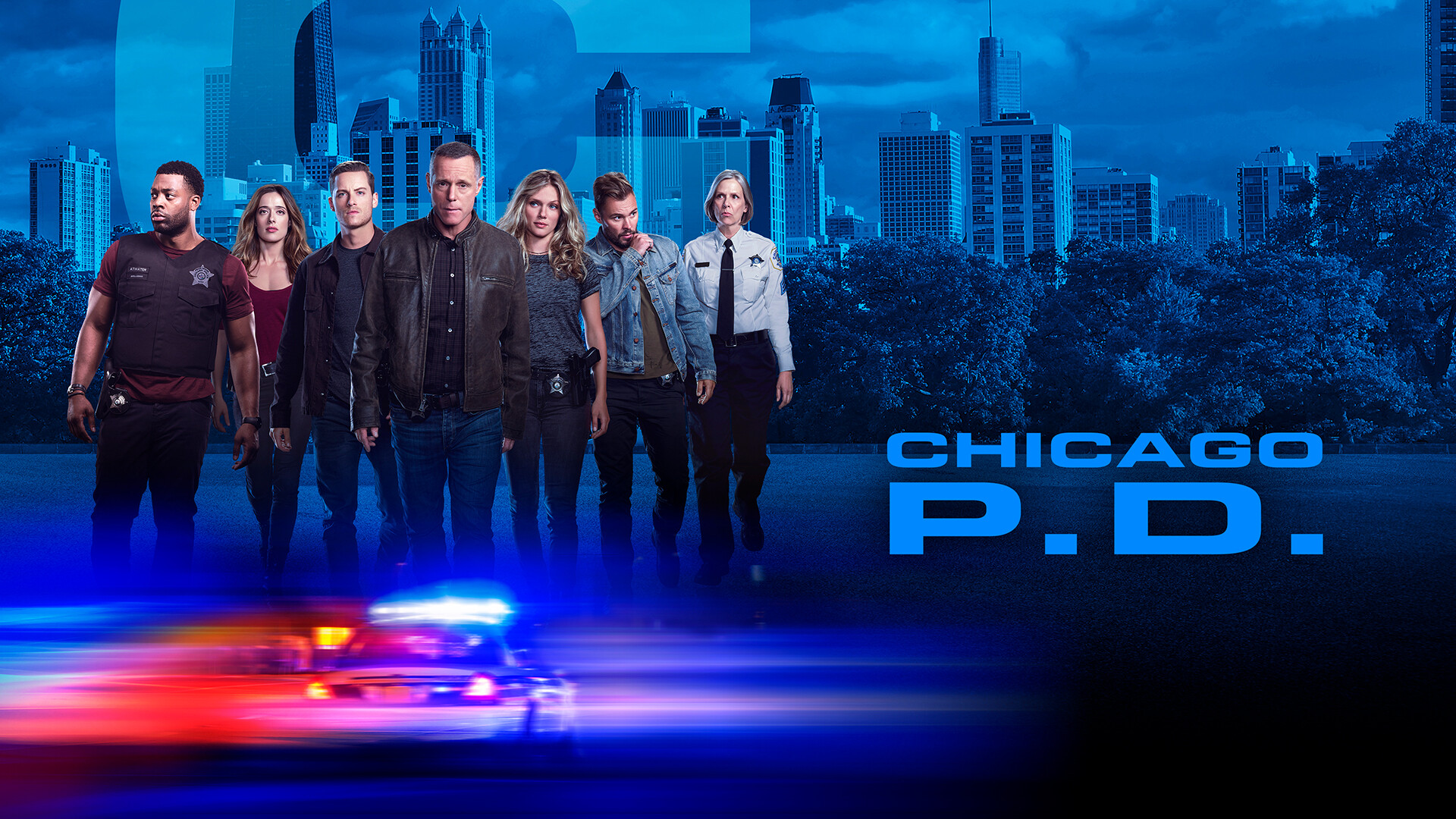 Chicago P.D. (TV Series): American Police Procedural Action Drama, 186 Episodes Over 9 Seasons. 1920x1080 Full HD Background.