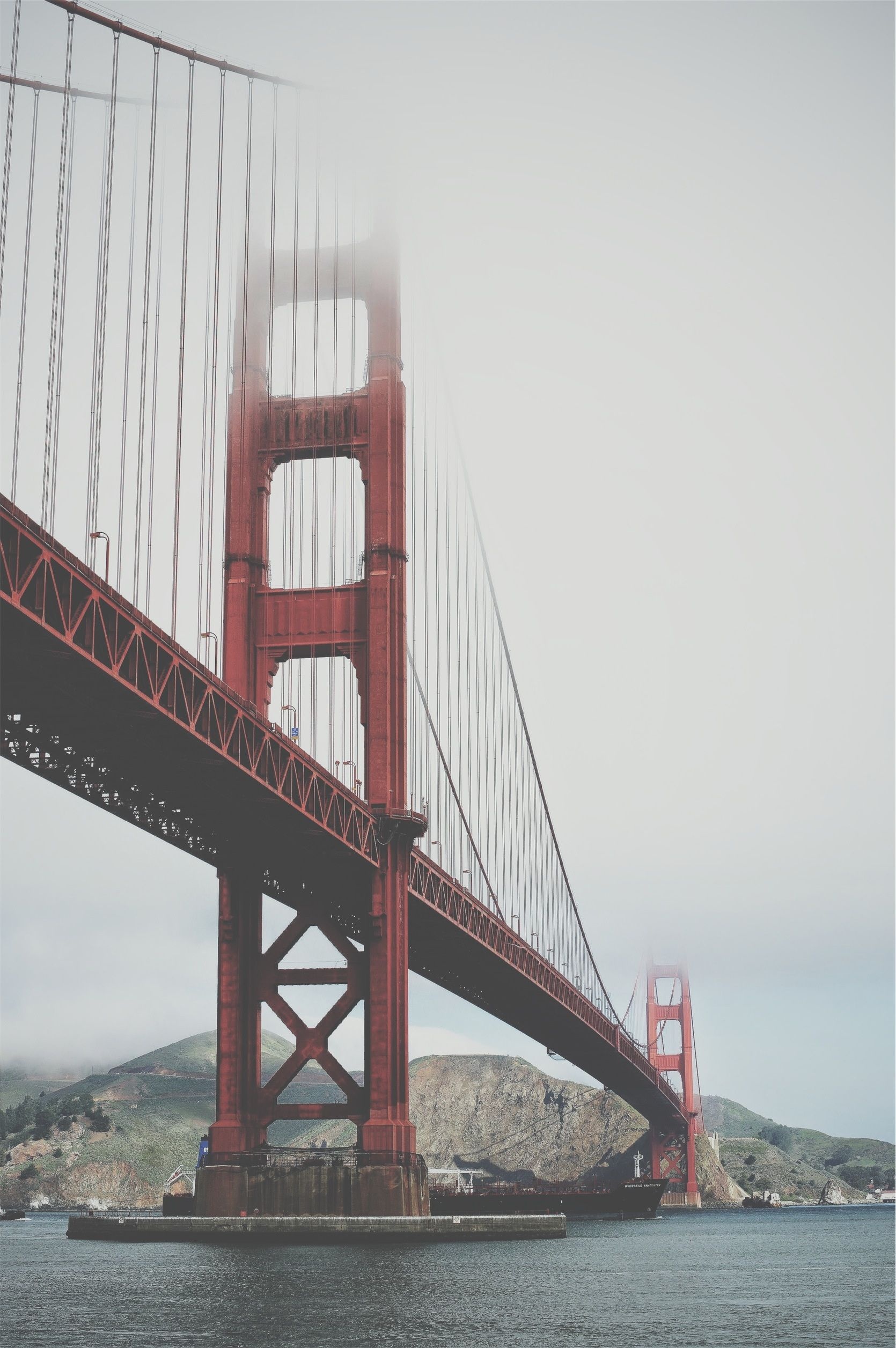 Golden Gate Bridge, Architectural marvel, San Francisco Bay, Evening light, 1670x2520 HD Handy