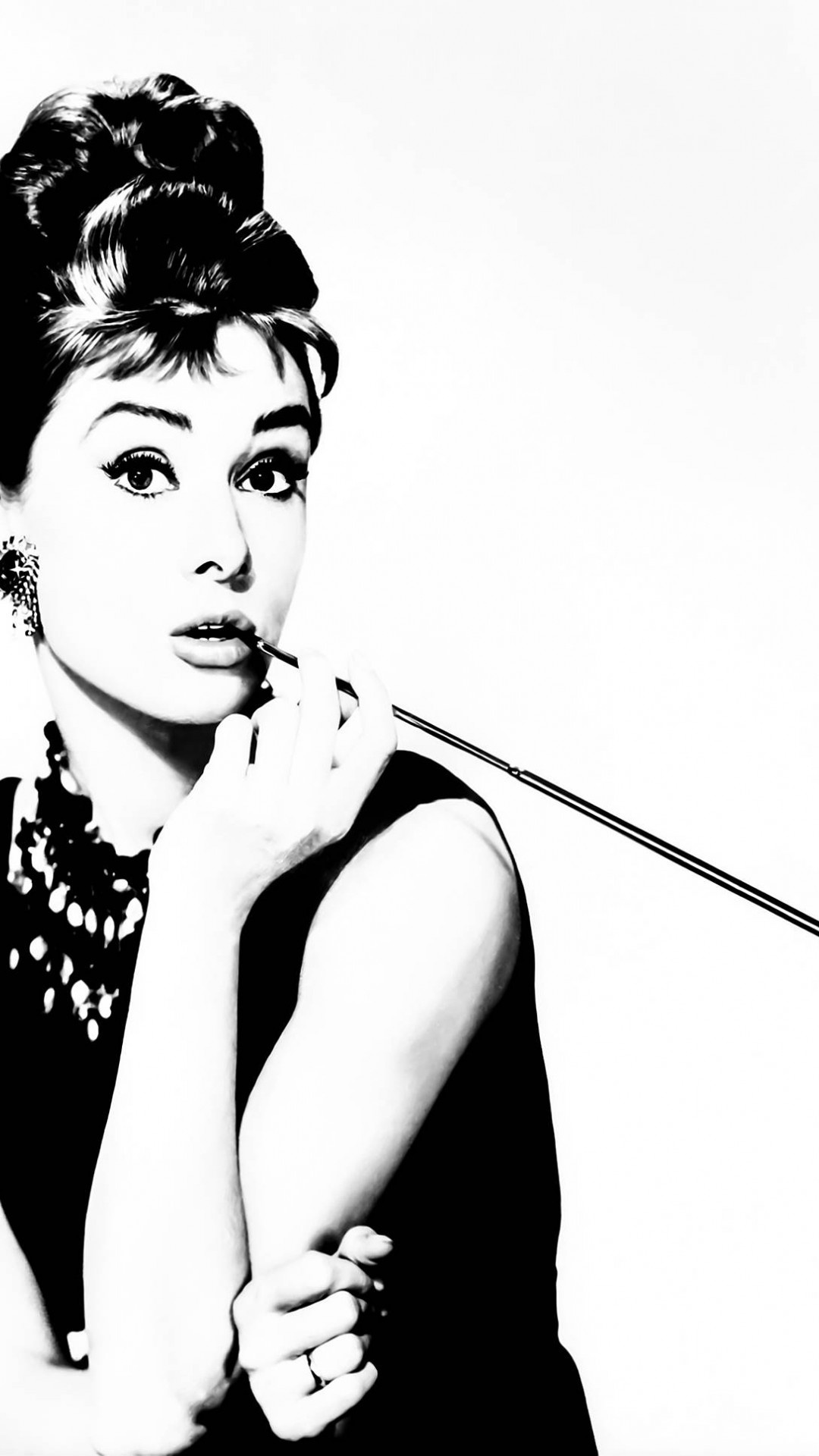 Audrey Hepburn, Vertical iPhone wallpaper, Elegant style, Fashion icon, 1080x1920 Full HD Phone