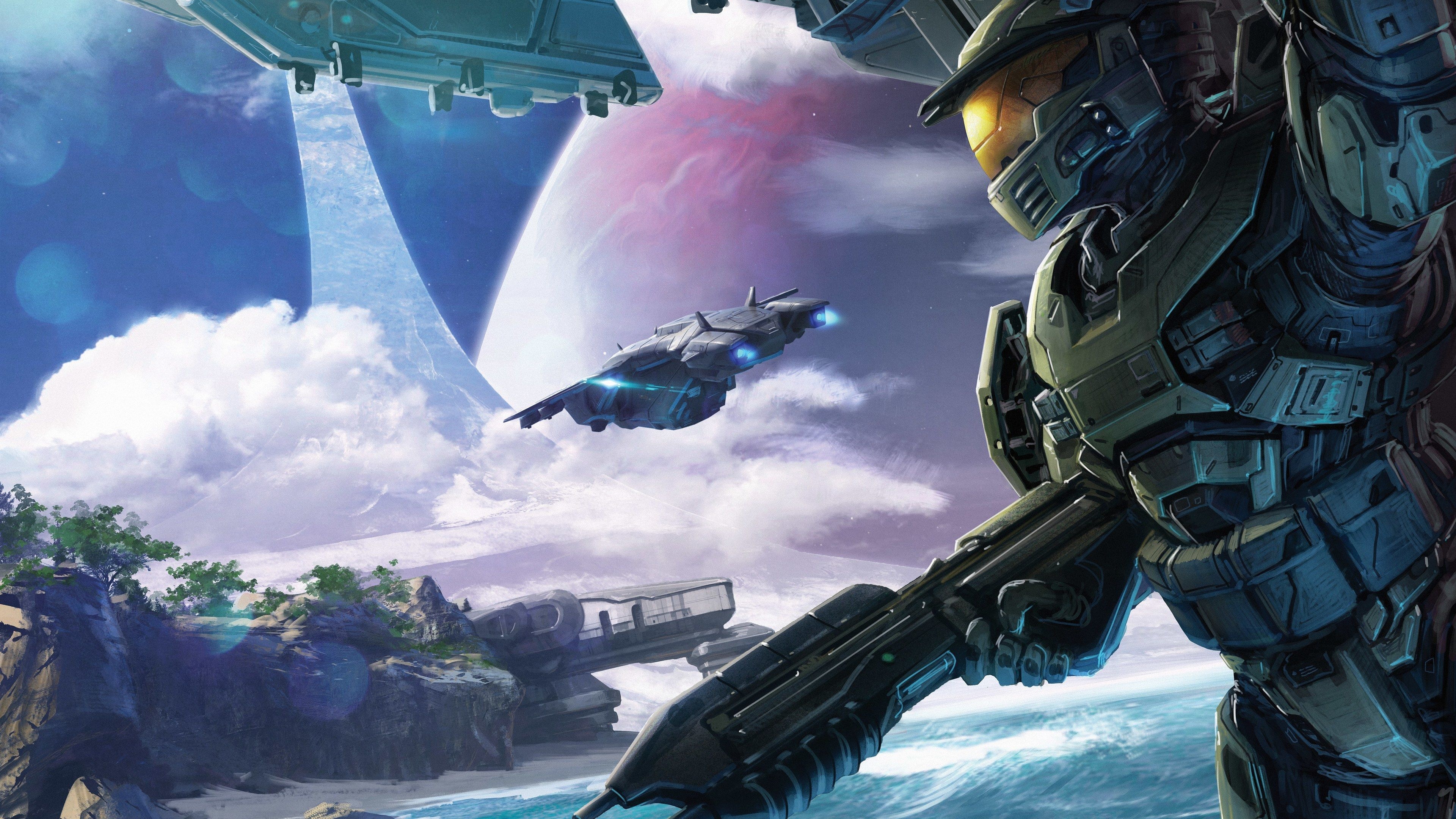 Halo: Combat Evolved, Halo Combat wallpapers, Iconic gaming franchise, Intergalactic warfare, 3840x2160 4K Desktop