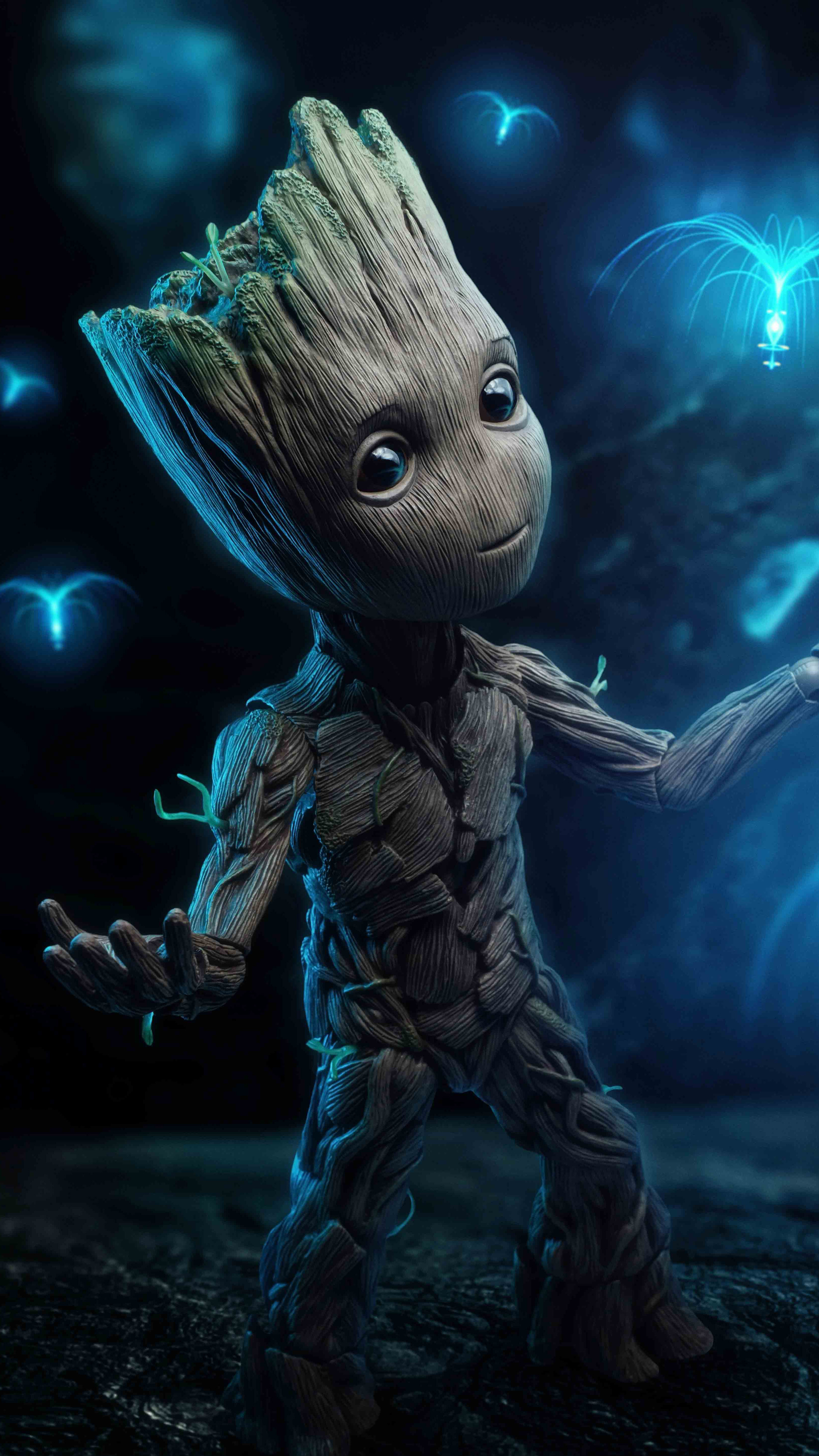 Baby Groot, 4K resolution, Sony Xperia, HD wallpapers, 2160x3840 4K Phone