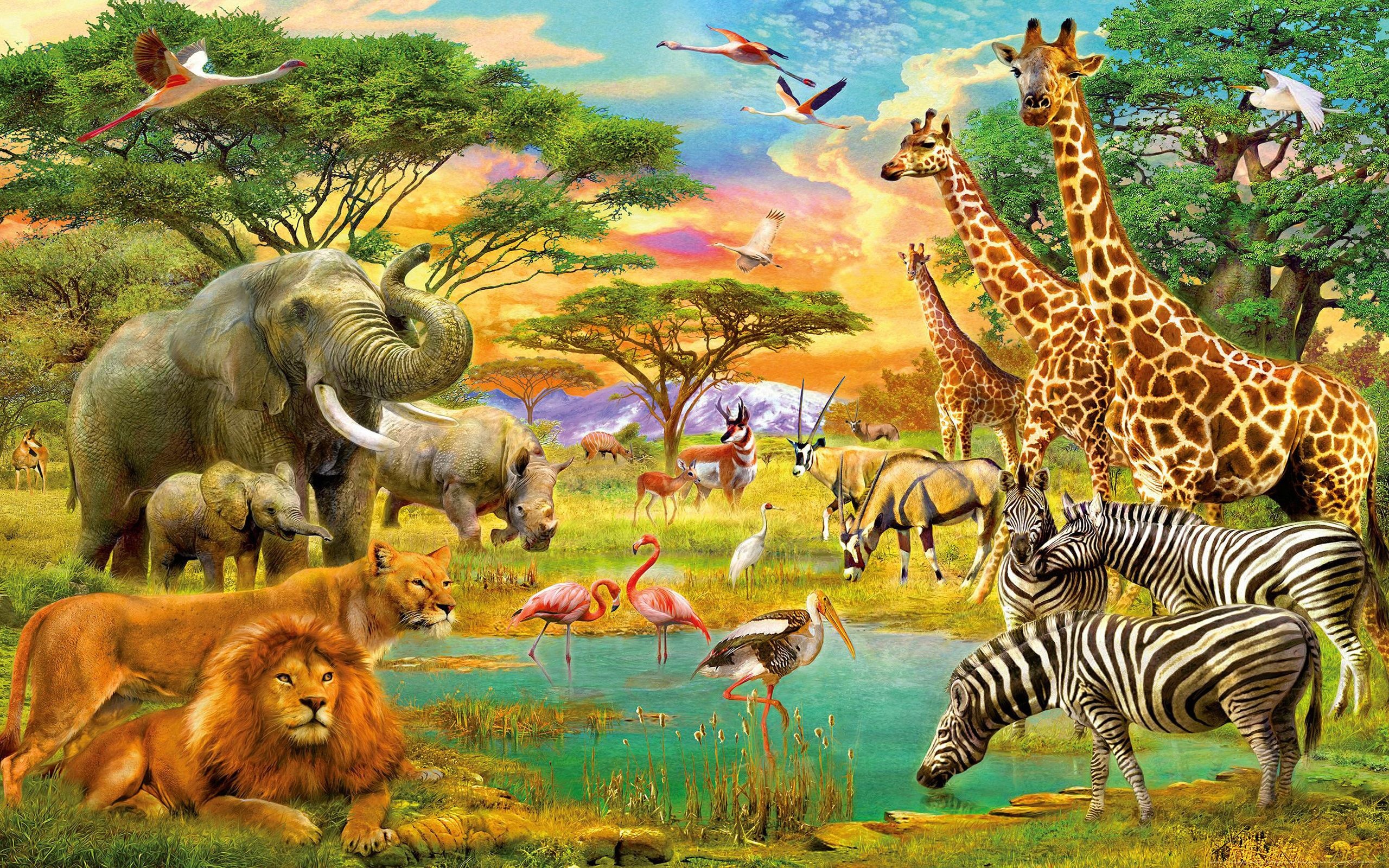 Jungle Animal, 4K HD jungle animals, Majestic wildlife backgrounds, Untamed beauty, 2560x1600 HD Desktop