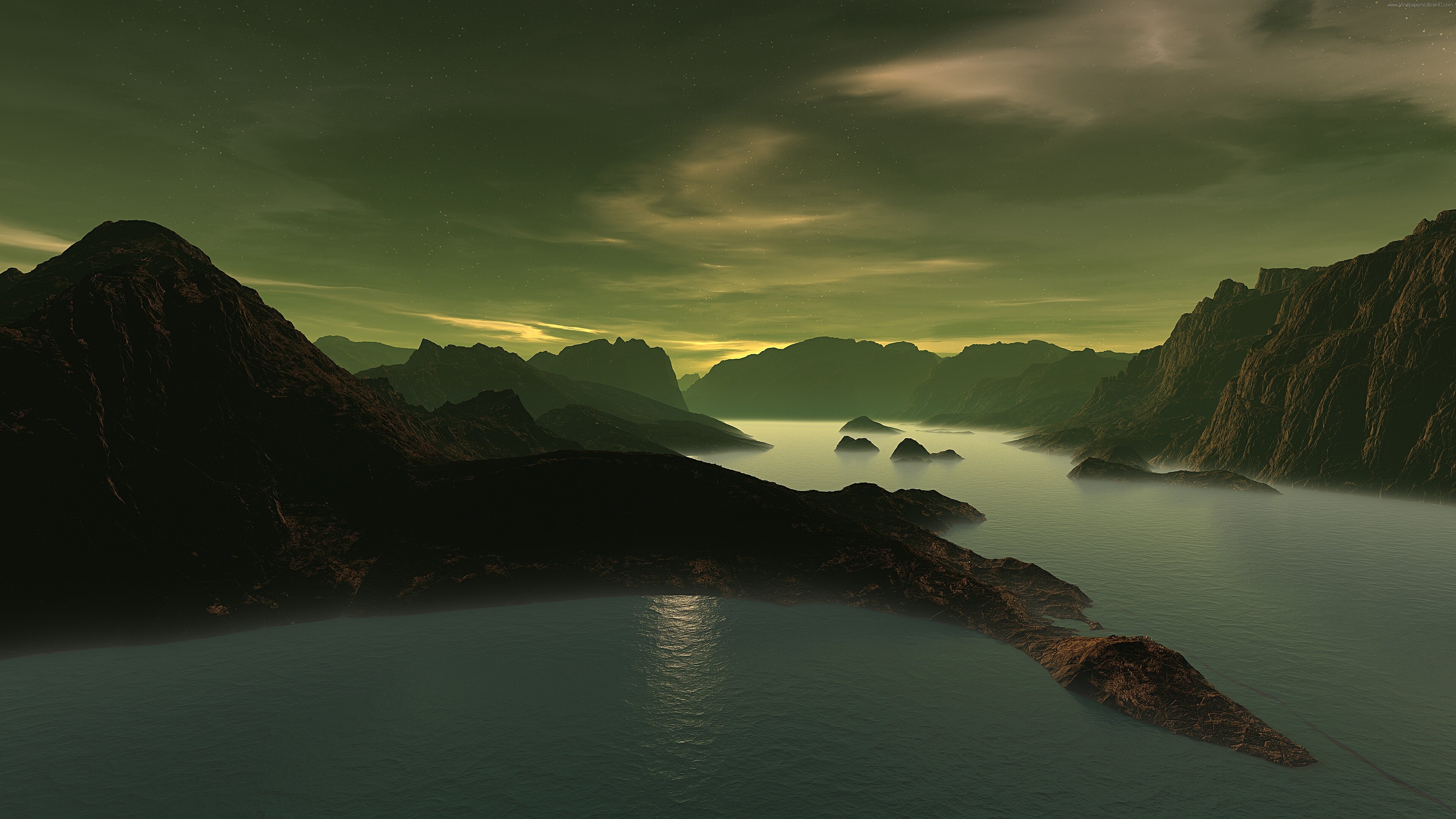 Go Green: The beauty of nature, Coastal and oceanic landforms, Untouched natural beauty. 3840x2160 4K Wallpaper.