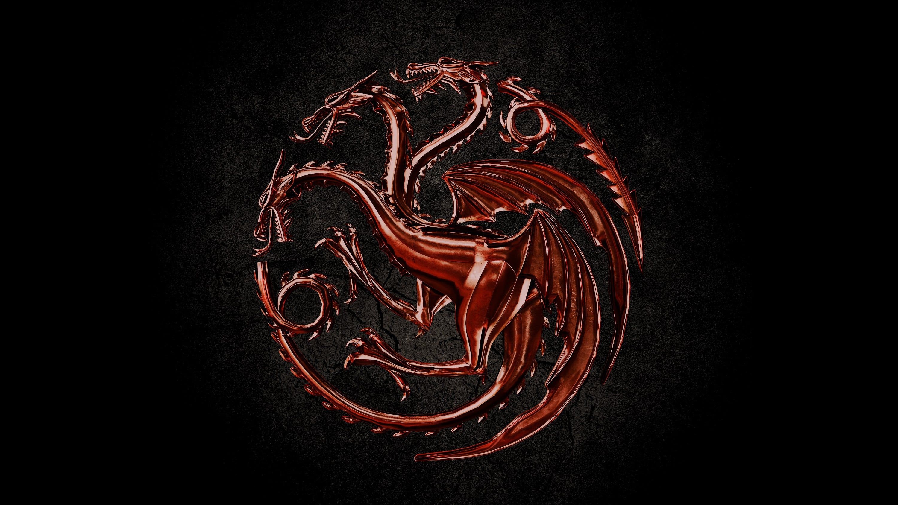 House Targaryen, Fiery backgrounds, Targaryen royalty, Iconic emblem, 3000x1690 HD Desktop