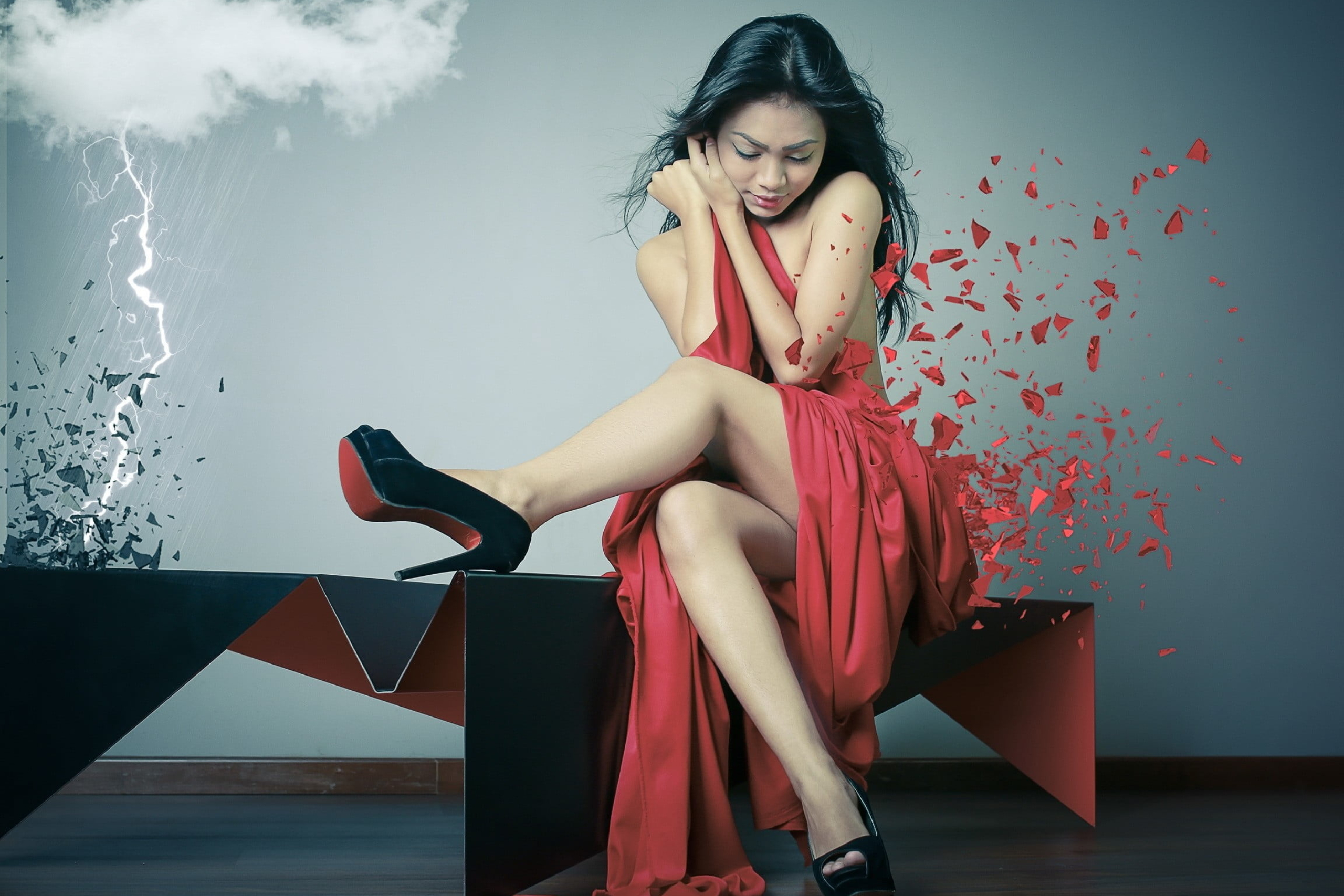 High heels, Louboutin, HD wallpaper, Asian women, 2560x1710 HD Desktop
