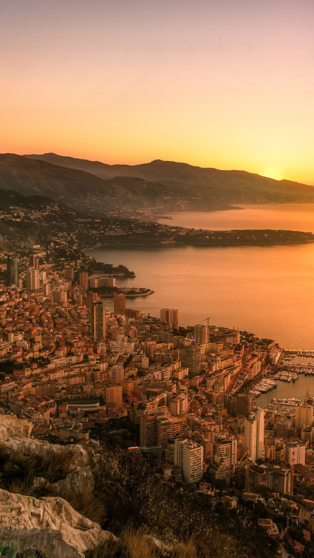 Monaco panoramic photo, Wallpaper, Monaco travels, 1080x1920 Full HD Phone