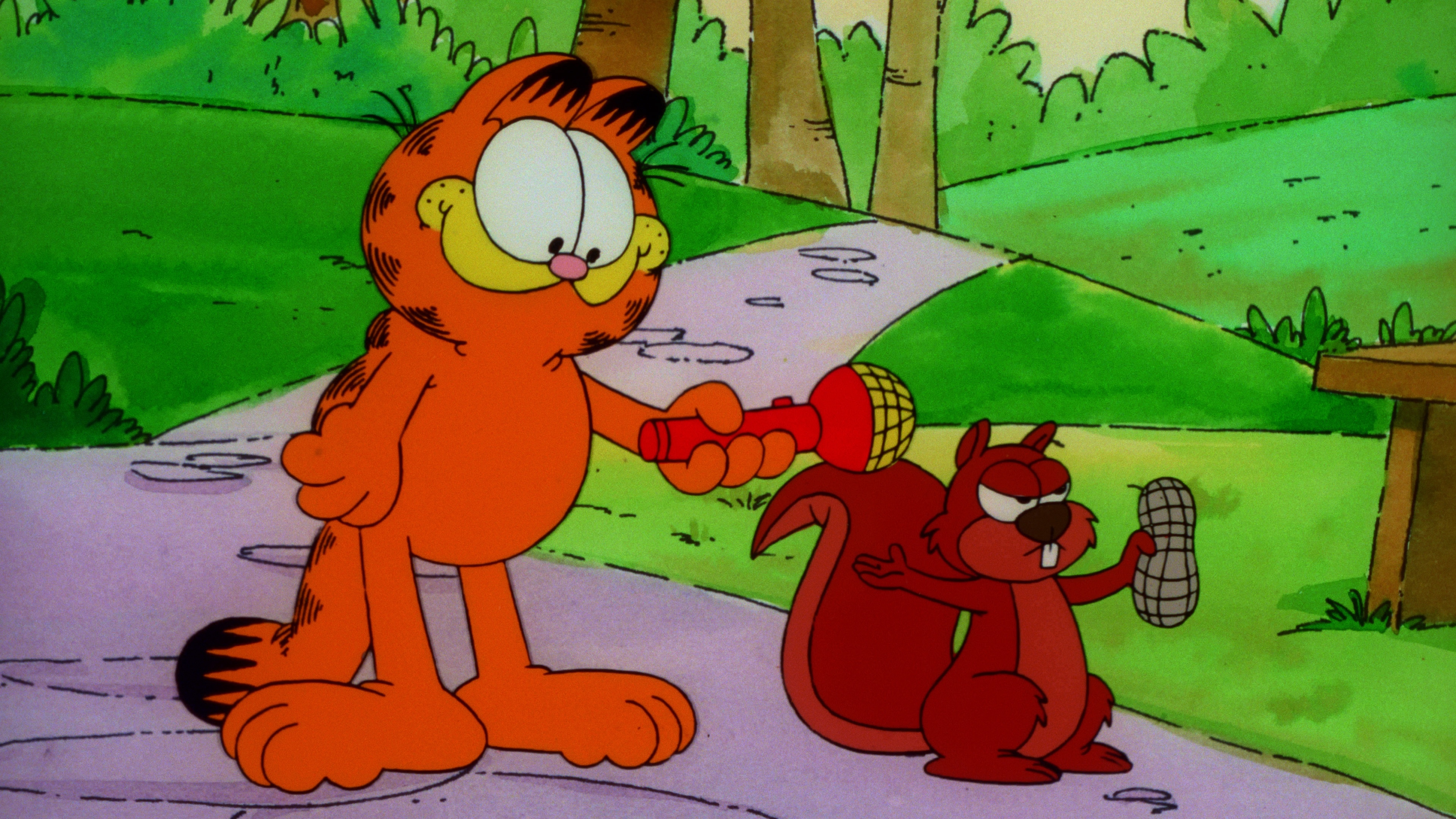 Garfield and Friends episode, Sit on it, Brainware broadcast, Online streaming, 3840x2160 4K Desktop