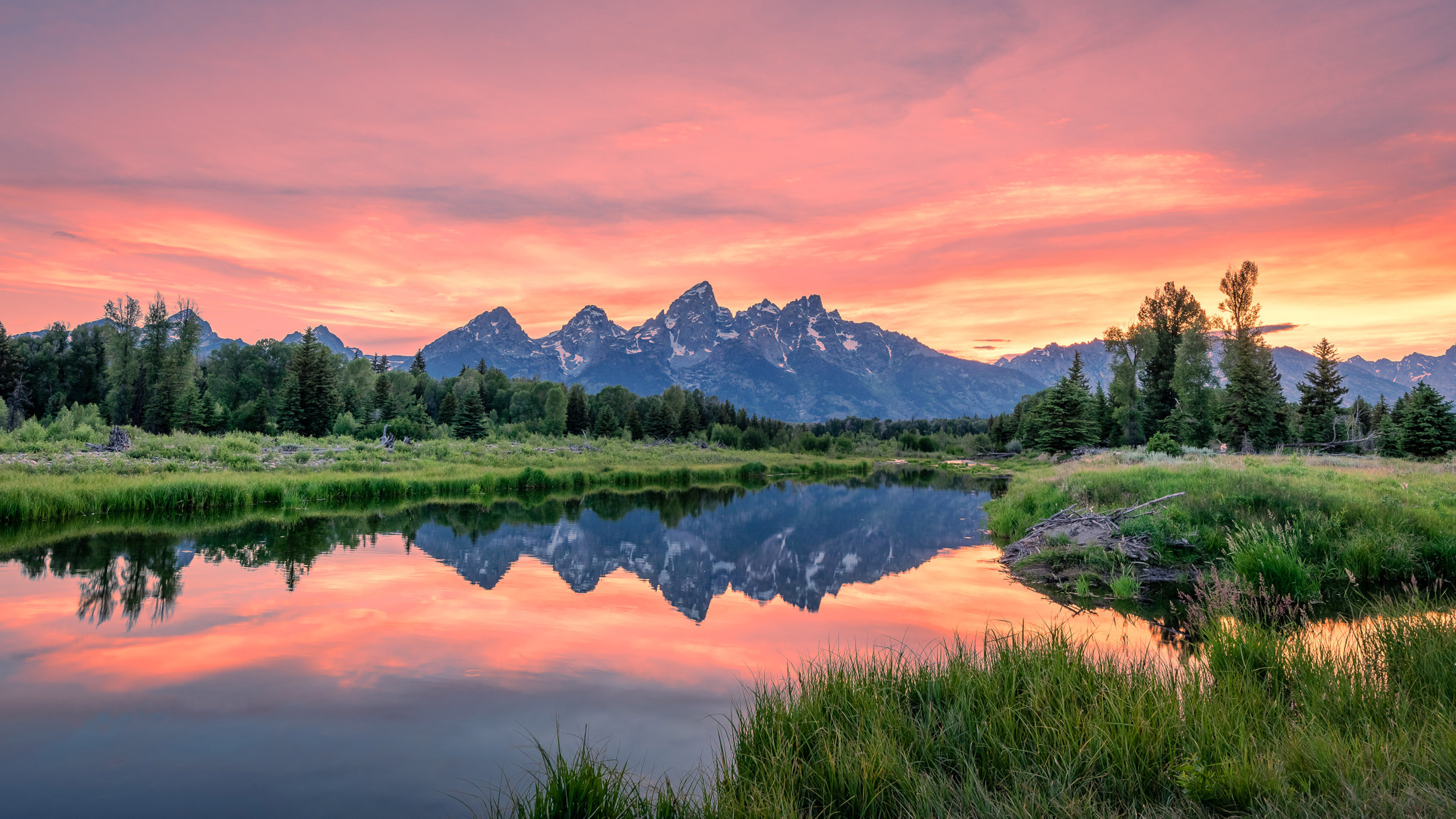 Sunset in Grand Teton National Park, Wyoming, 4K Ultra HD, 3840x2160 4K Desktop