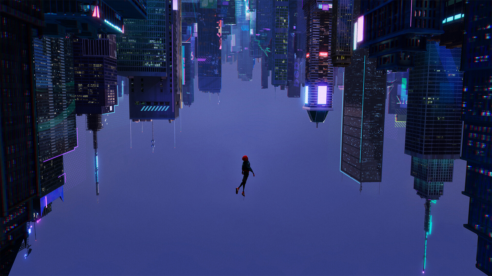 Spider-Man: Into the Spider-Verse: Produced by Columbia Pictures and Sony Pictures Animation. 1920x1080 Full HD Wallpaper.