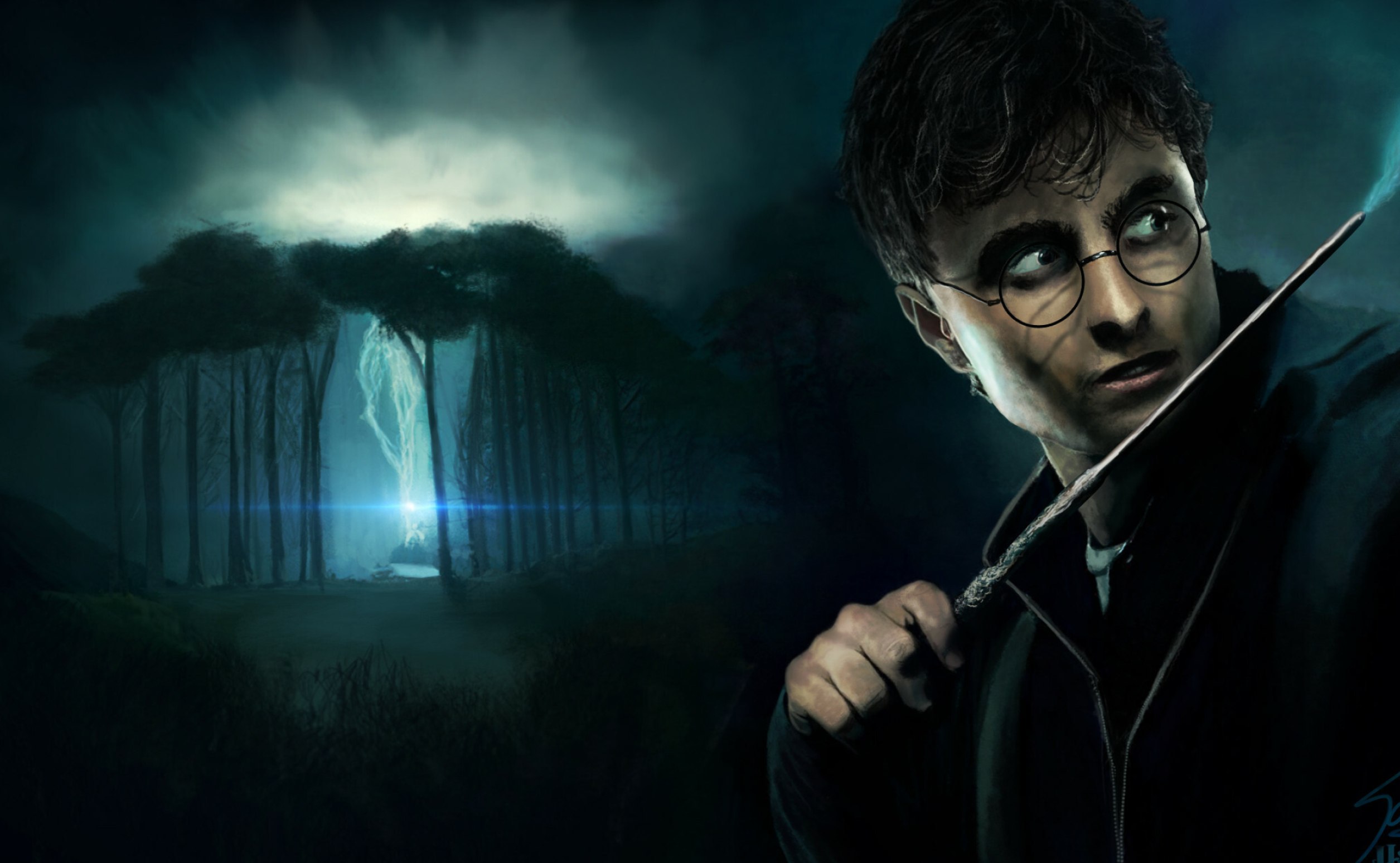 Harry Potter: Fictional character, a boy wizard created by British author J.K. Rowling. 2520x1550 HD Wallpaper.