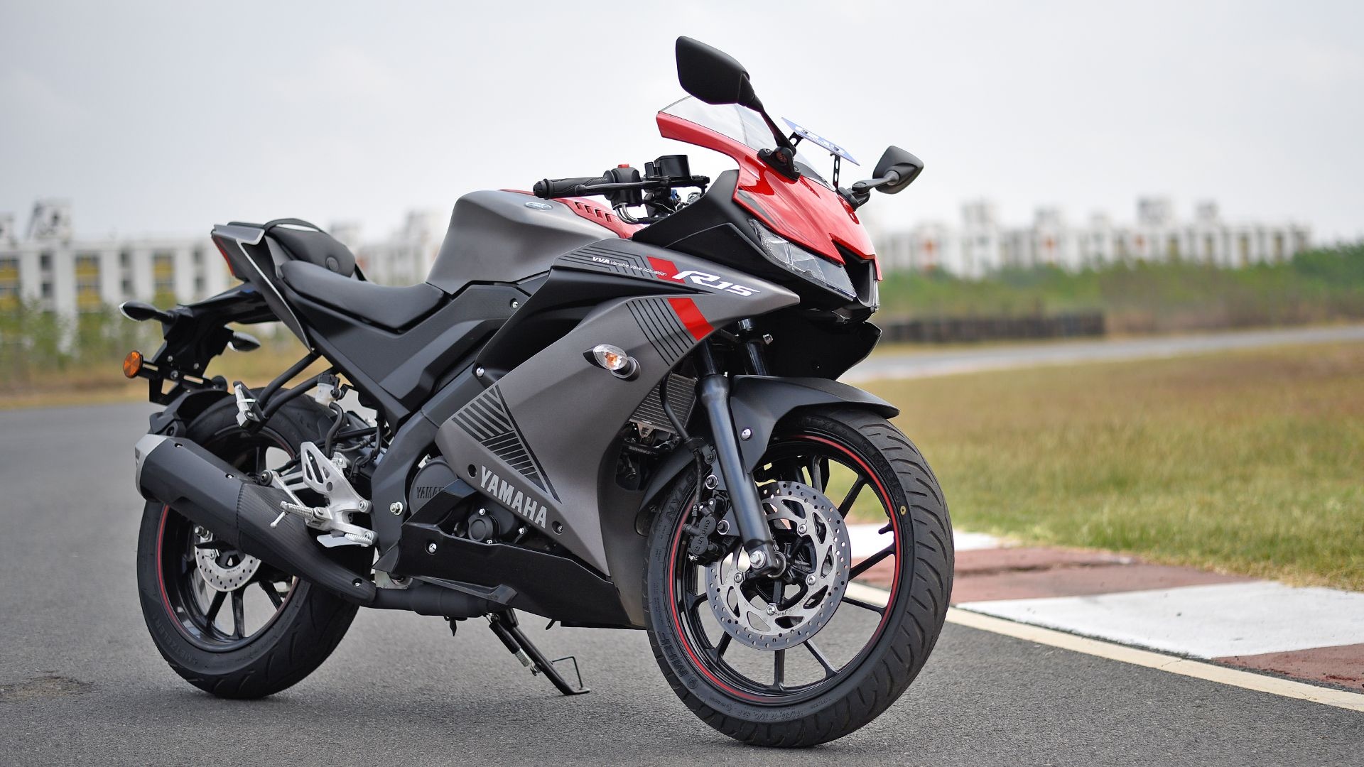 Yamaha YZF-R15, Sporty motorbike, Ferocious power, Exhilarating performance, 1920x1080 Full HD Desktop