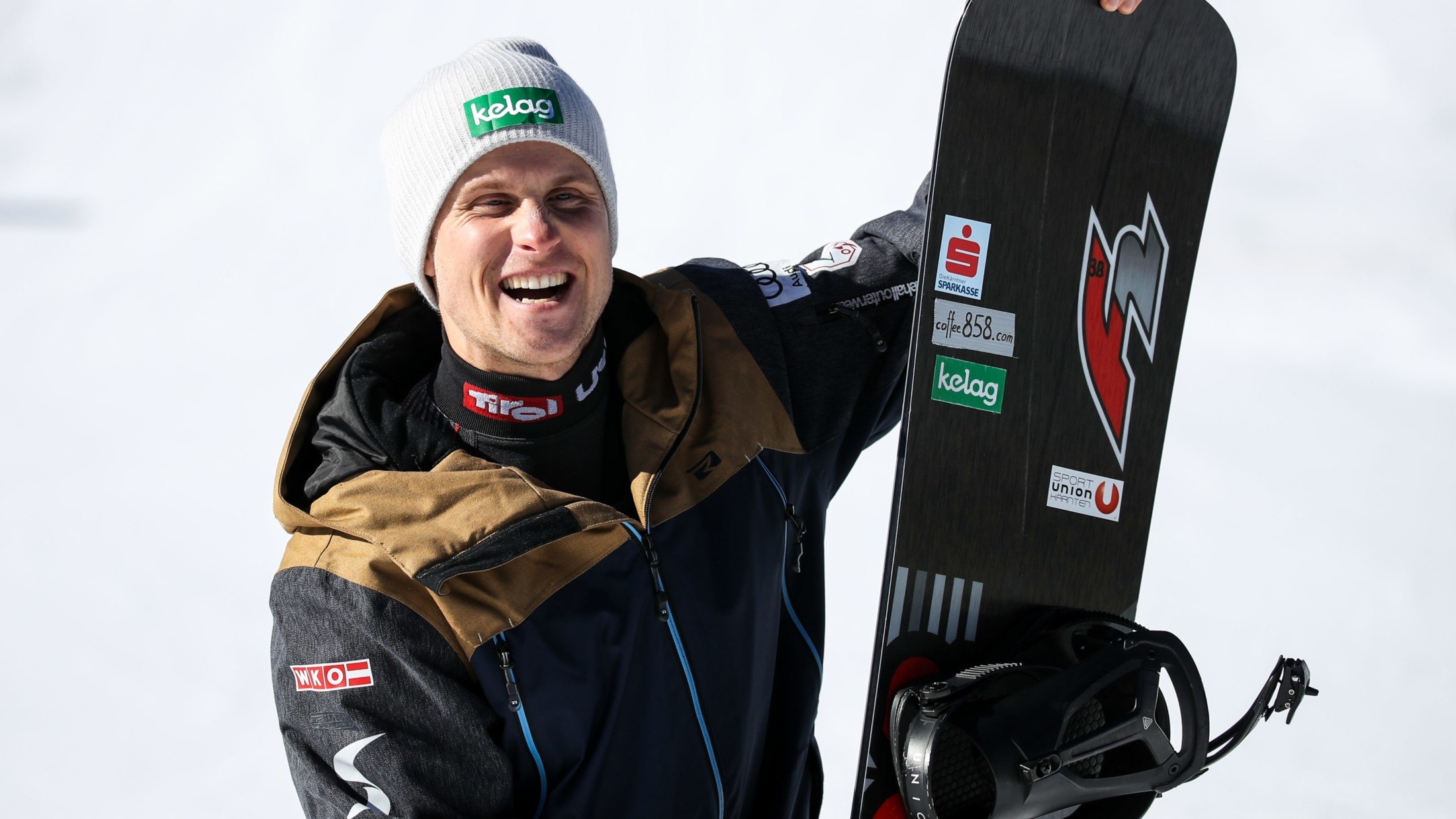 Hanno Douschan, Snowboard silver medalist, Cross finale success, Impressive performance, 2200x1240 HD Desktop