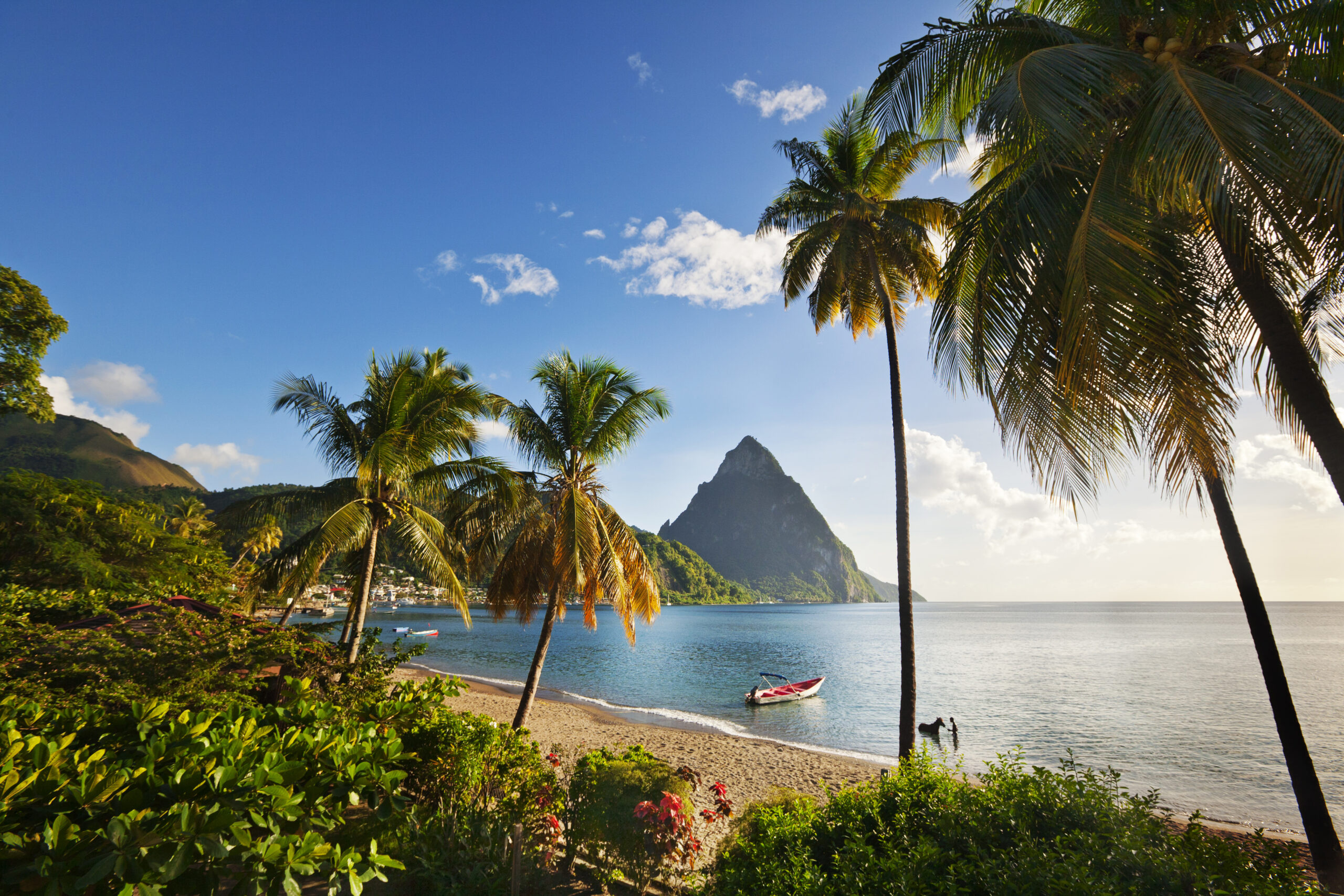 Saint Lucia, Soufriere seafront, Global traveler, Travel, 2560x1710 HD Desktop