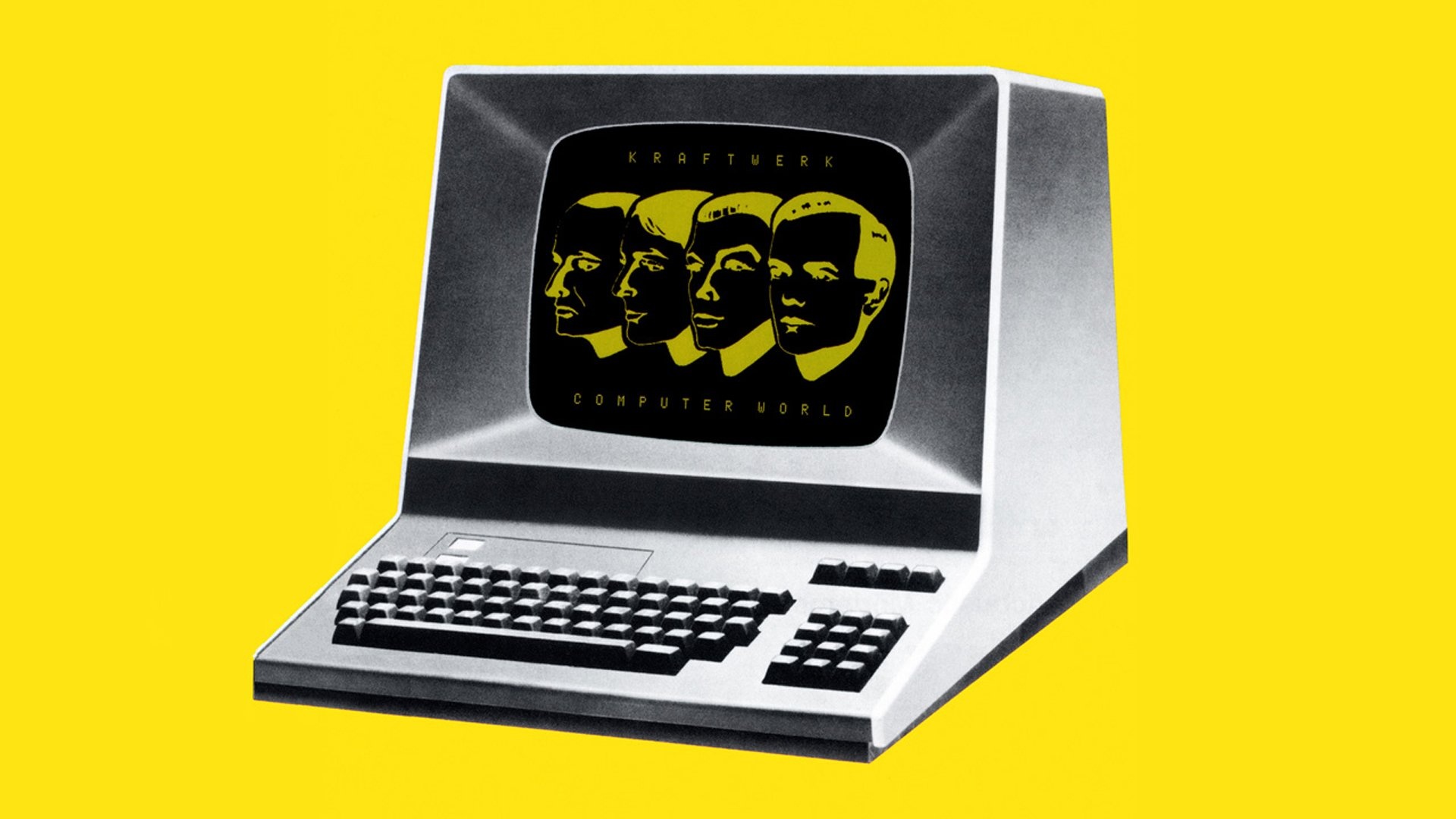 Kraftwerk wallpaper, Electronic music, Futuristic visuals, Iconic logo, 1920x1080 Full HD Desktop
